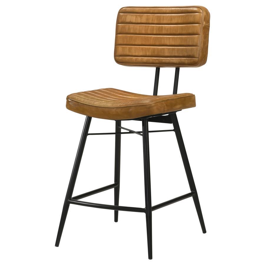 Partridge - Leather Counter Chair (Set of 2) - Best Buy Furniture