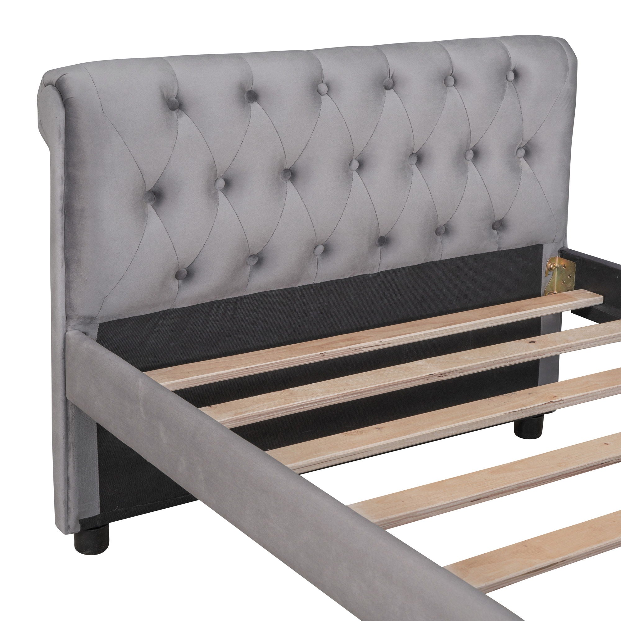 Upholstered Daybed, Wood Slat Support