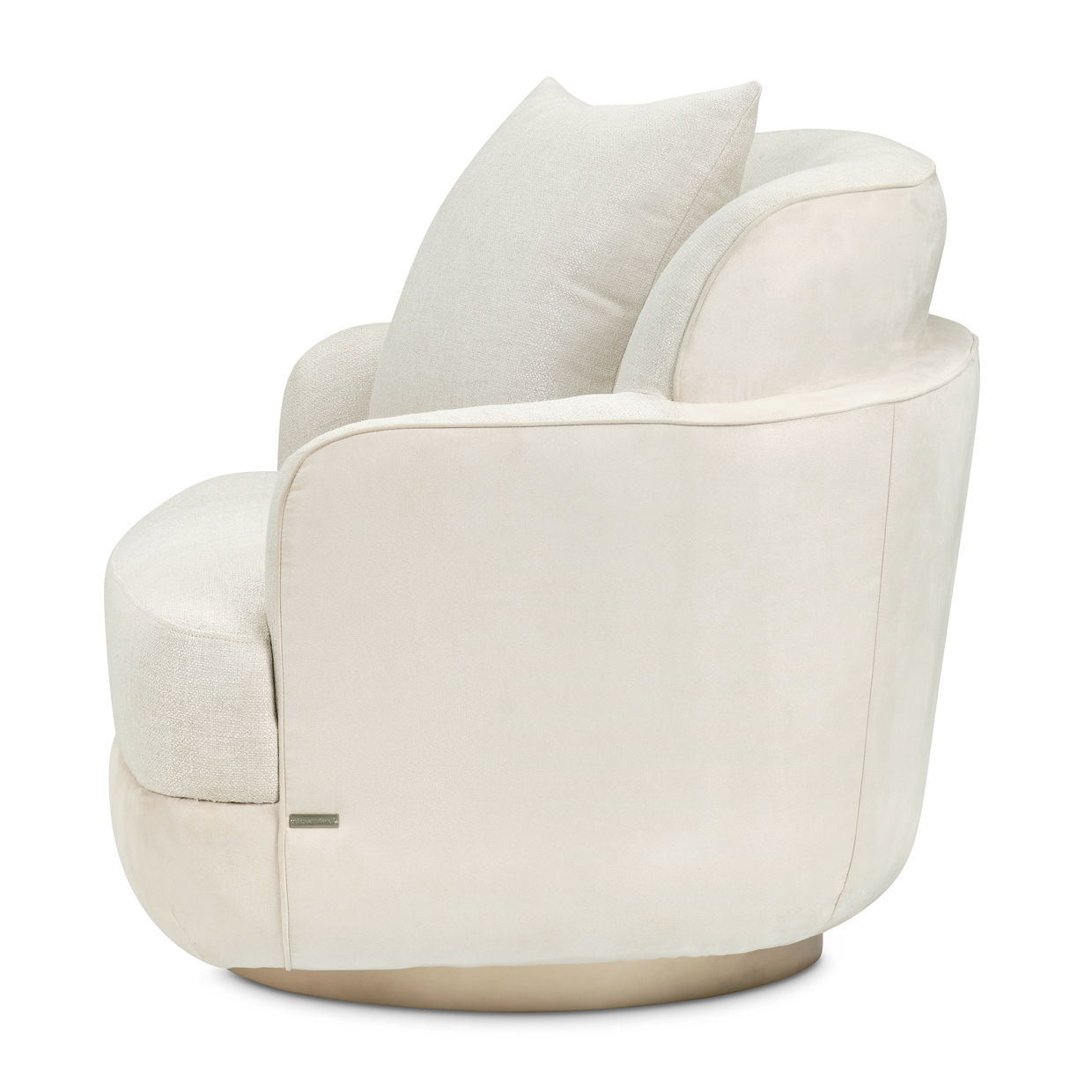 Aurora - Swivel Accent Chair - Linen/Moonlight