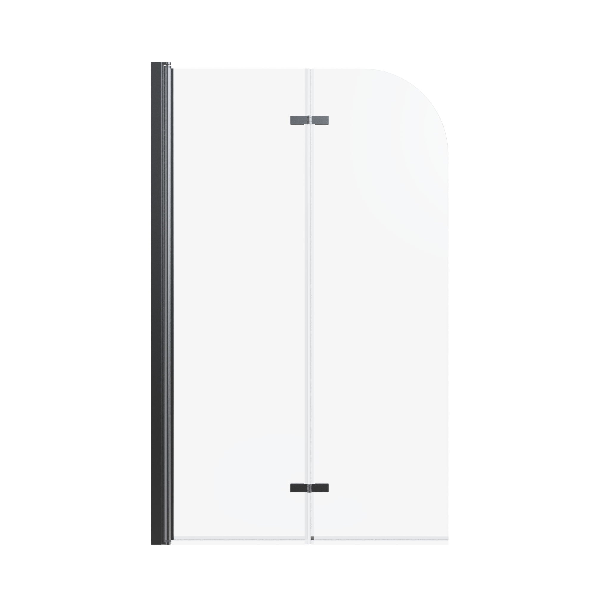 Frameless Folding Pivot Bathtub Door With Clear Tempered Glass