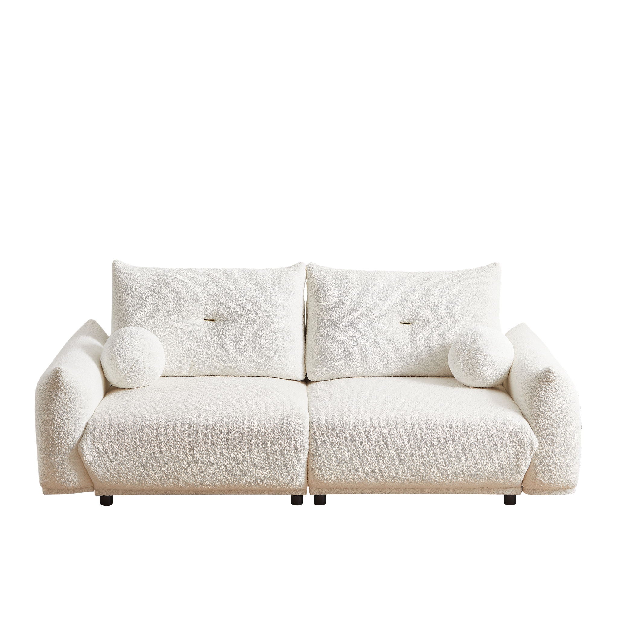 2 Seater Cushion Comfortable Sofas With 2 Cushions And 2 Ball Pillows
