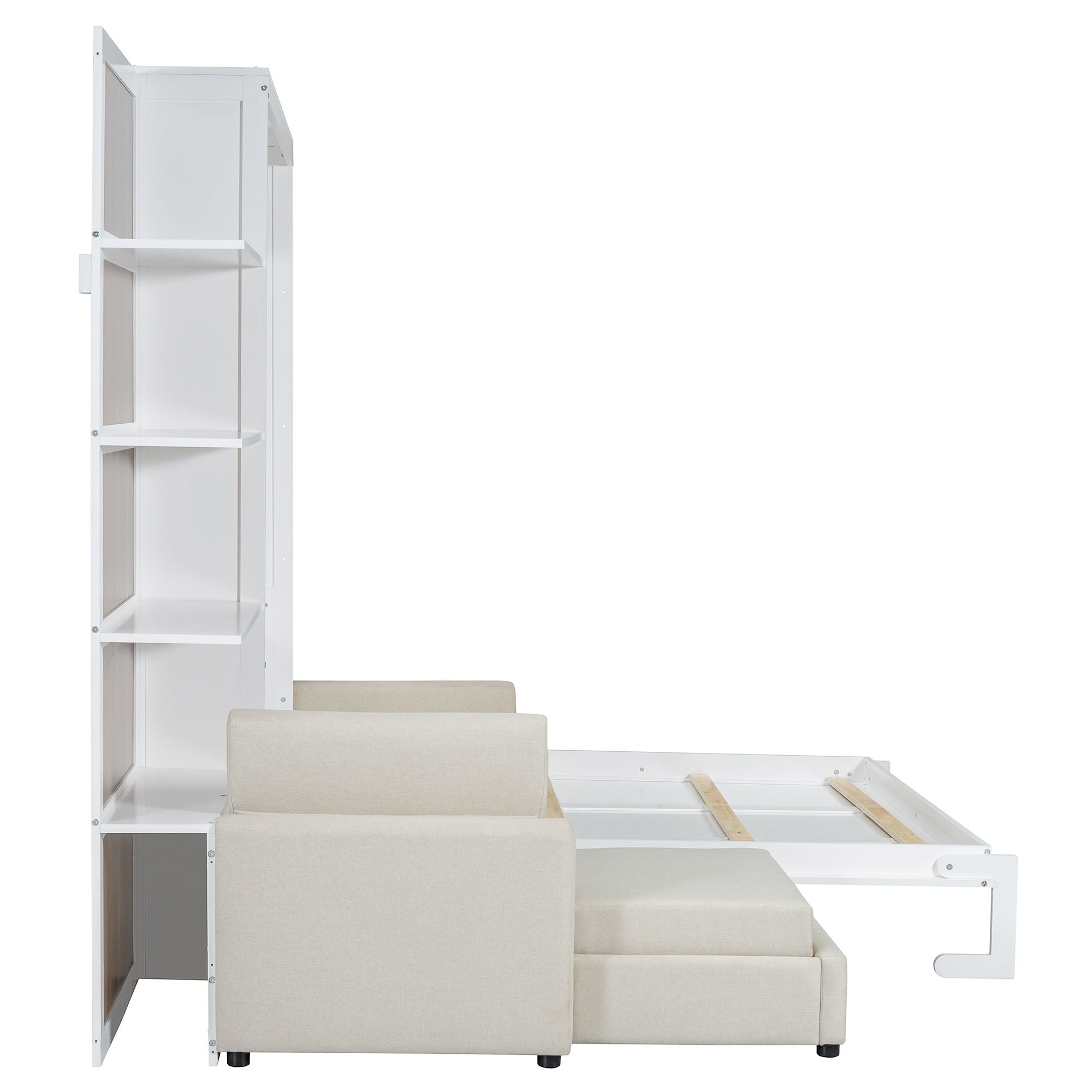 Murphy Bed With Sofa And Shelves