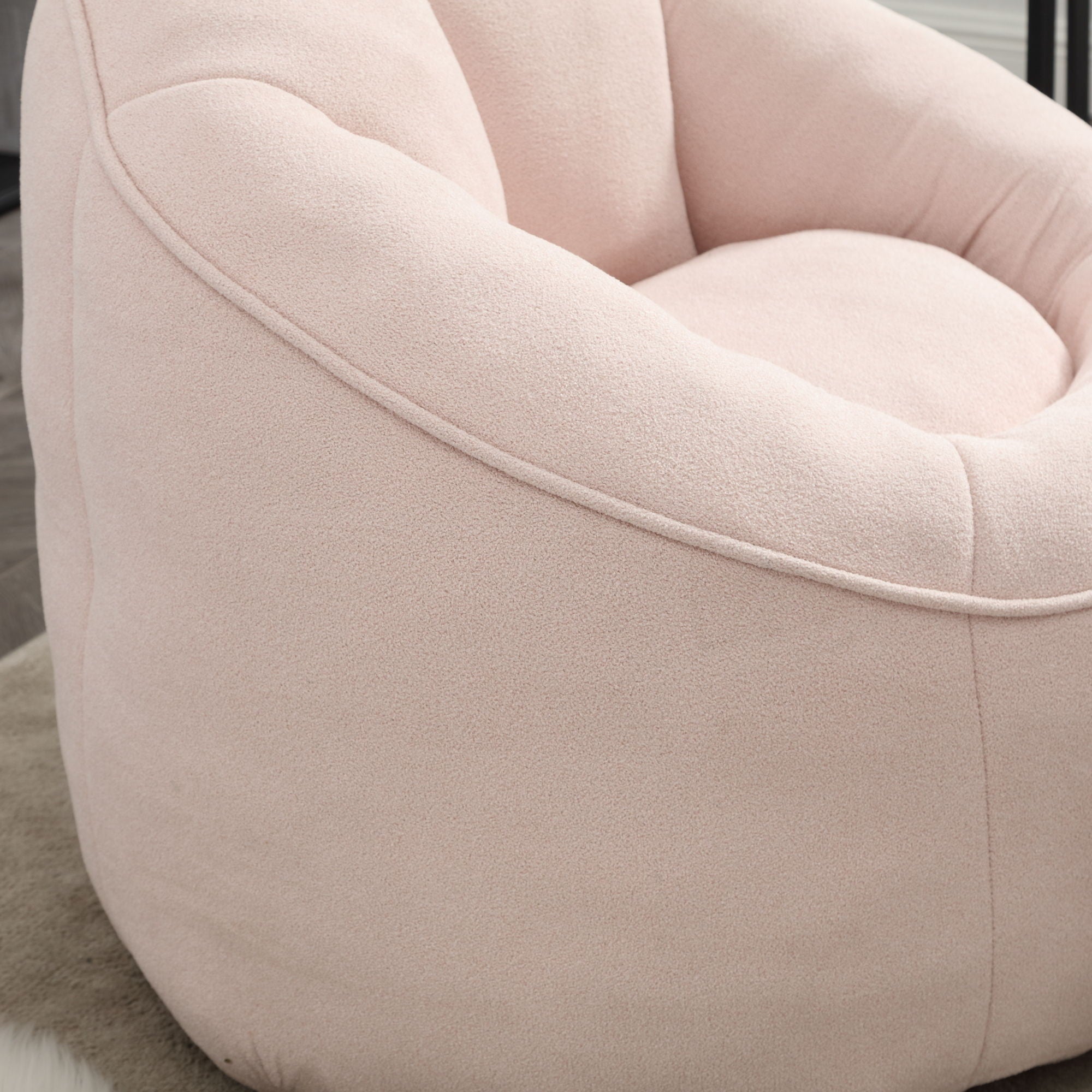 Bedding Bean Bag Sofa Chair High Pressure Foam With Footrest