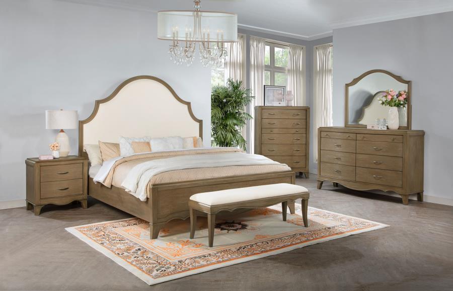 Revello - Upholstered Bench - Washed Mango