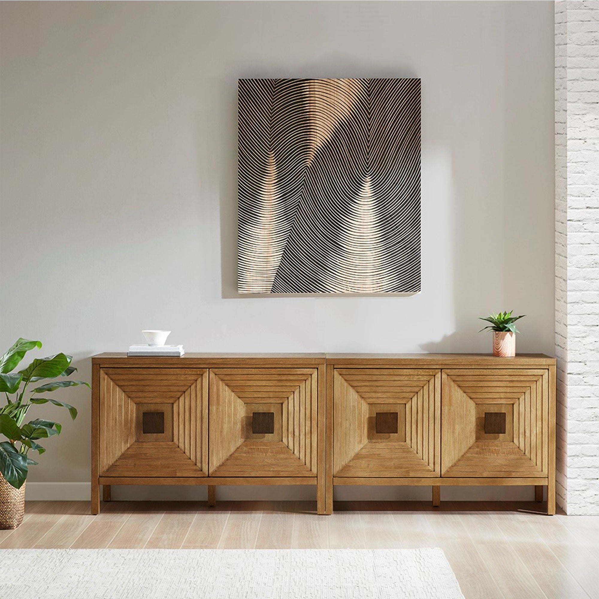 Accent Cabinet With Adjustable Shelves - Natural Elm