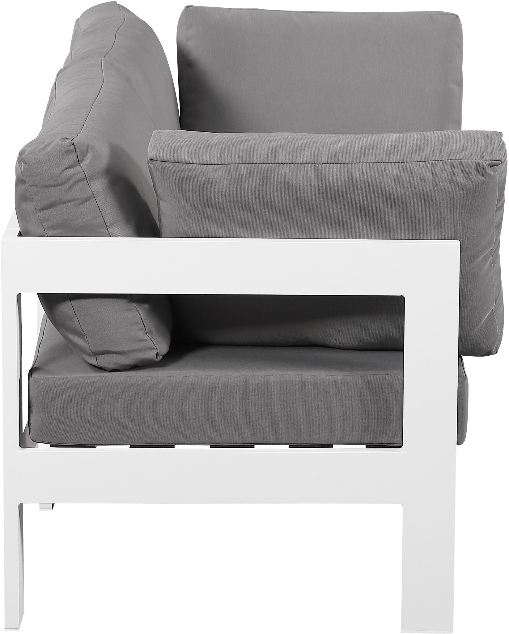 Nizuc - Outdoor Patio 2 Seat Modular Sofa With White Frame