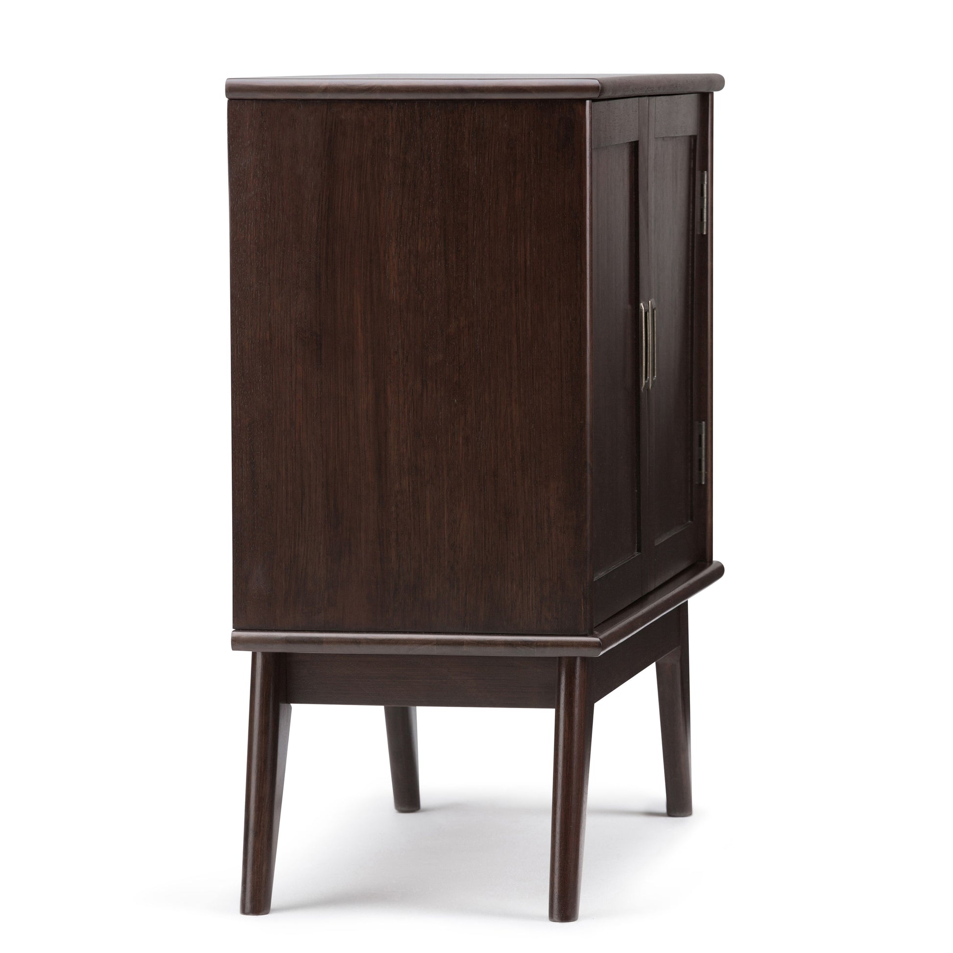 Draper - Mid Century Low Storage Cabinet - Medium Auburn Brown - Best Buy Furniture