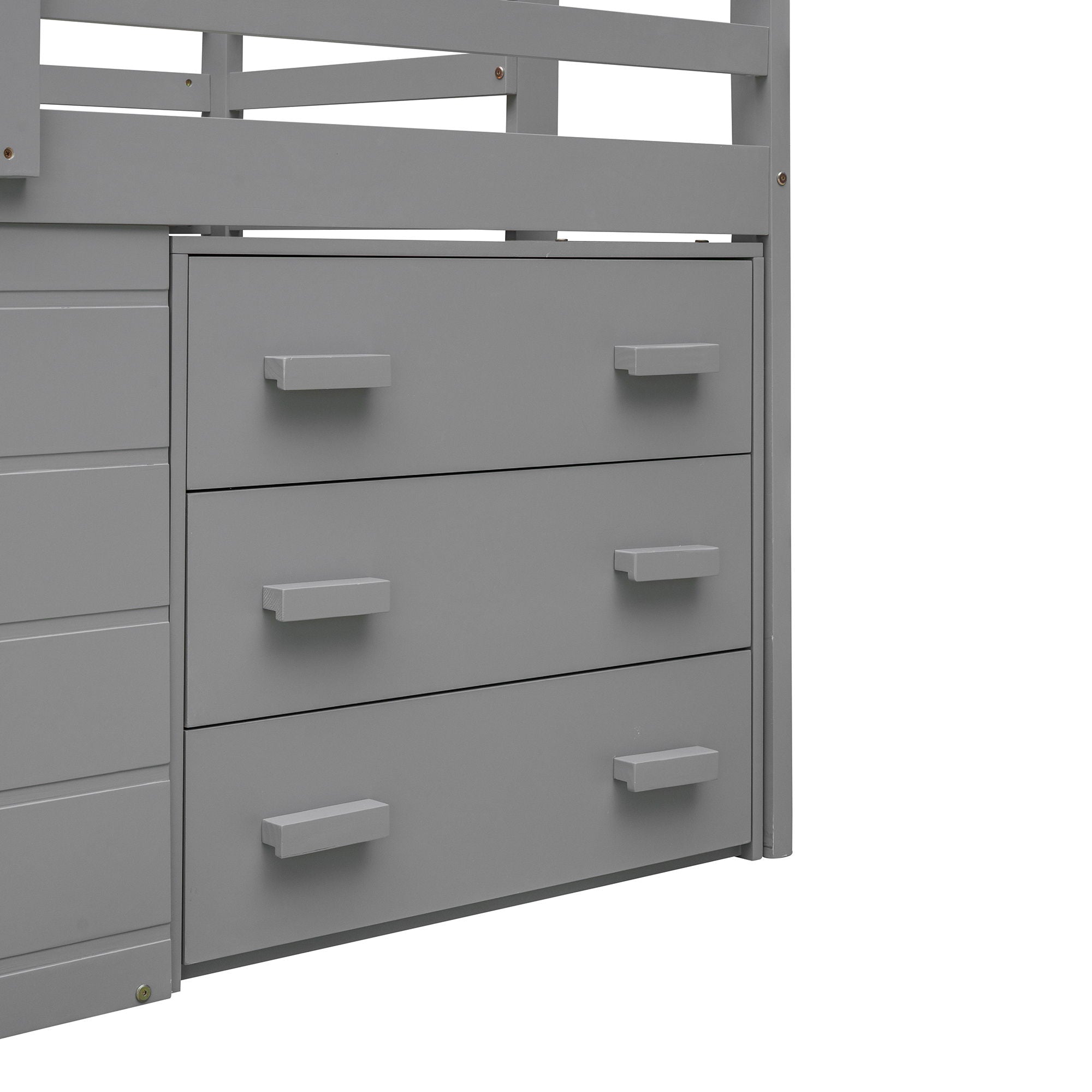 Loft Bed With Cabinet And Shelf