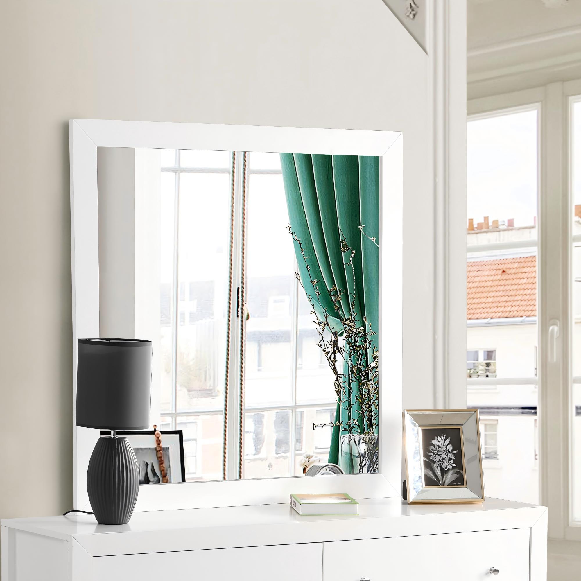 Modern Design Transitional Wall Mirror - Best Buy Furniture