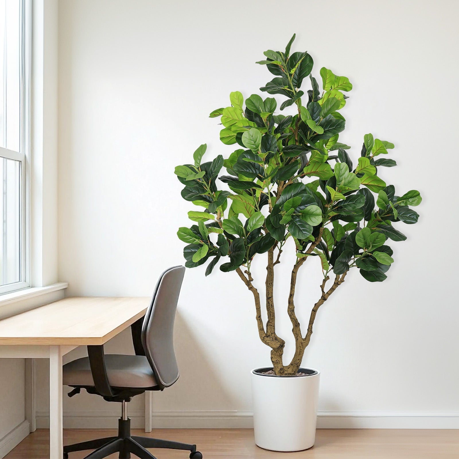 7FT Tall Artificial Banyan Tree Silk Plant – Large Faux Greenery