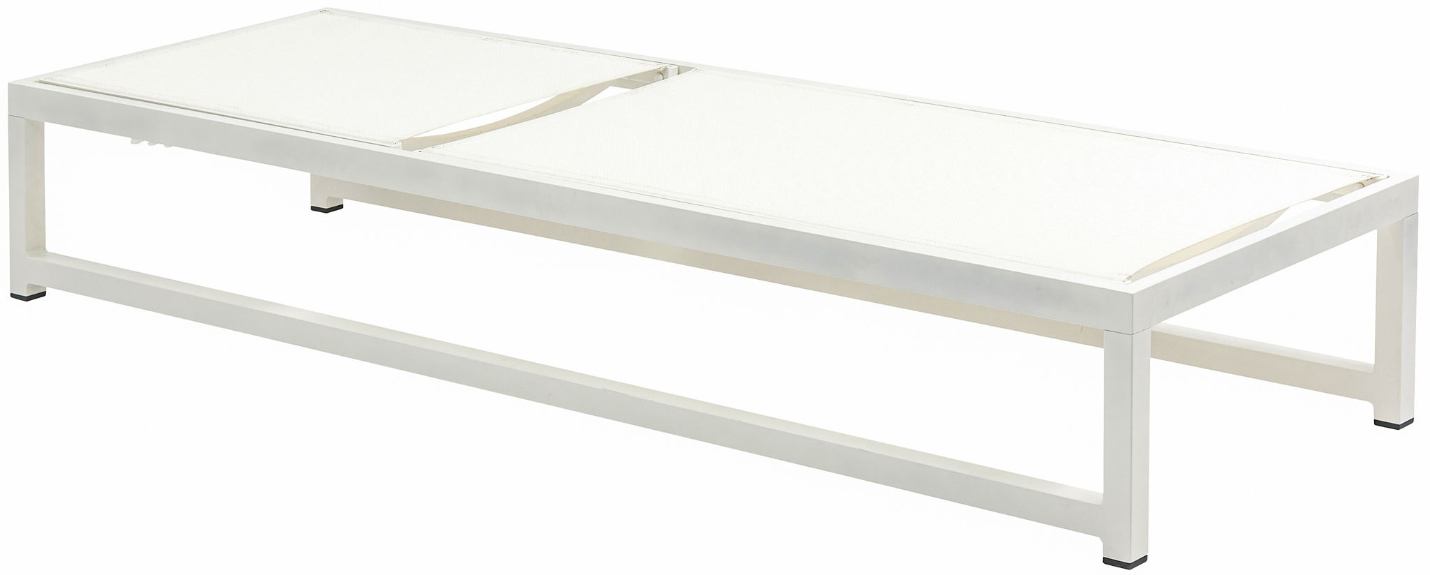 Maldives - Water Resistant Outdoor Patio Adjustable Sun Chaise Lounge Chair With White Base