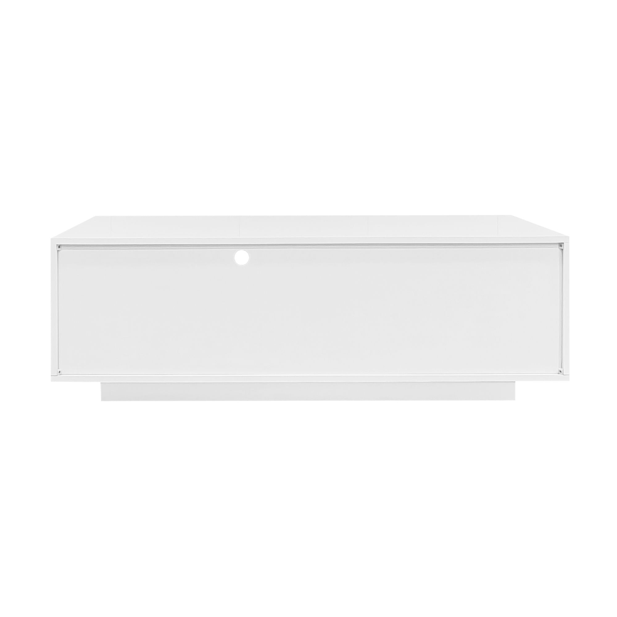 Modern High Glossy Rectangle Coffee Table With 16 Color LED Lights For Living Room