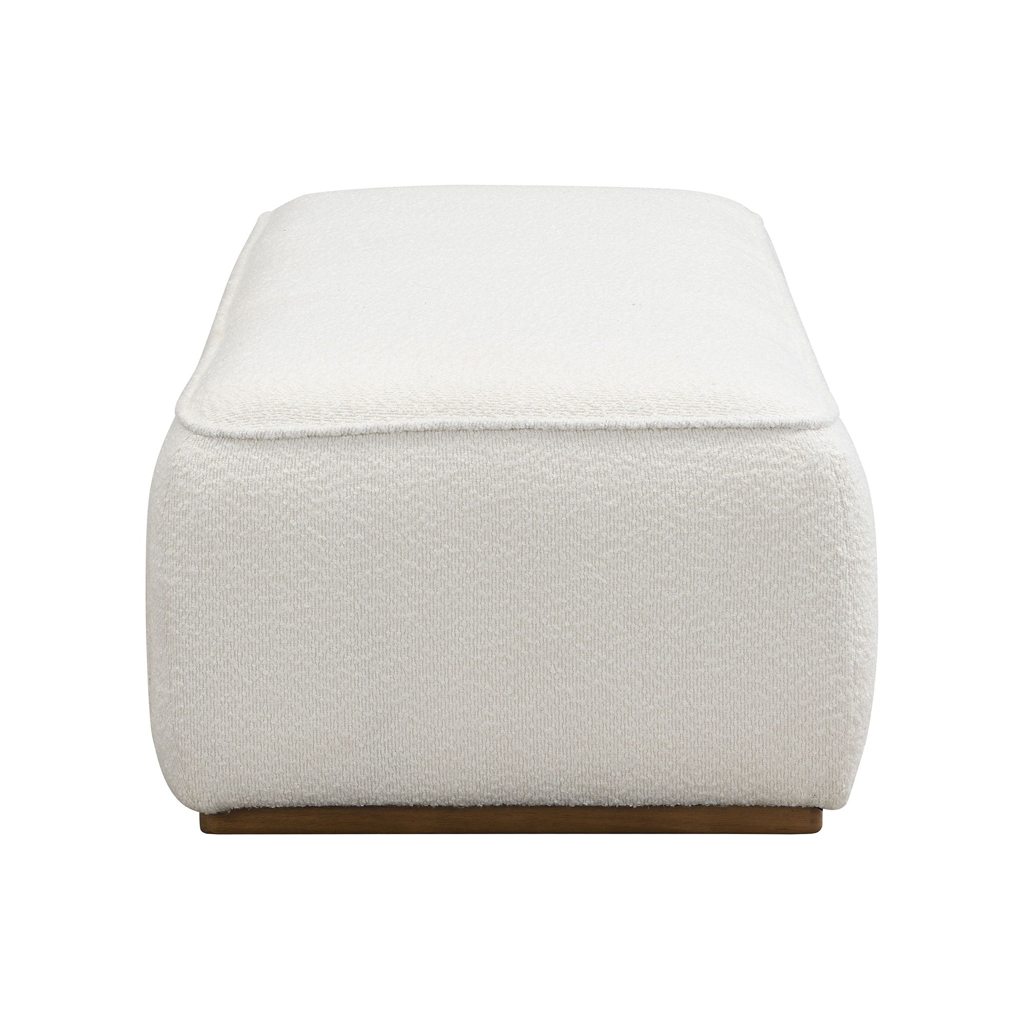 Grainy Footstool For Home - Beige