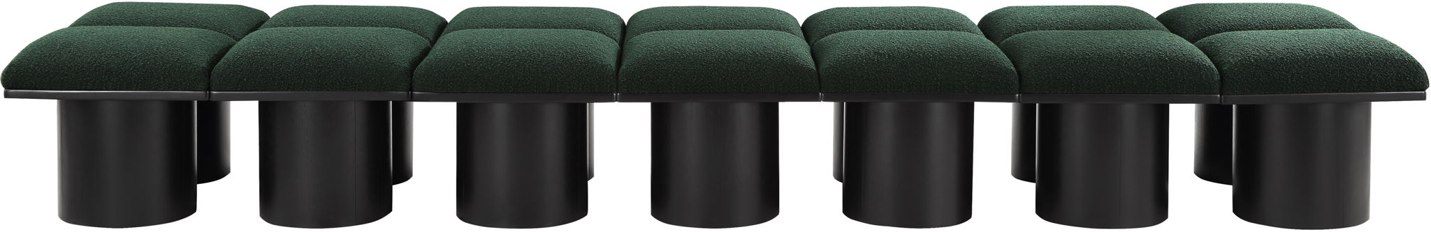 Pavilion - 14 Piece Modular Bench With Black Base