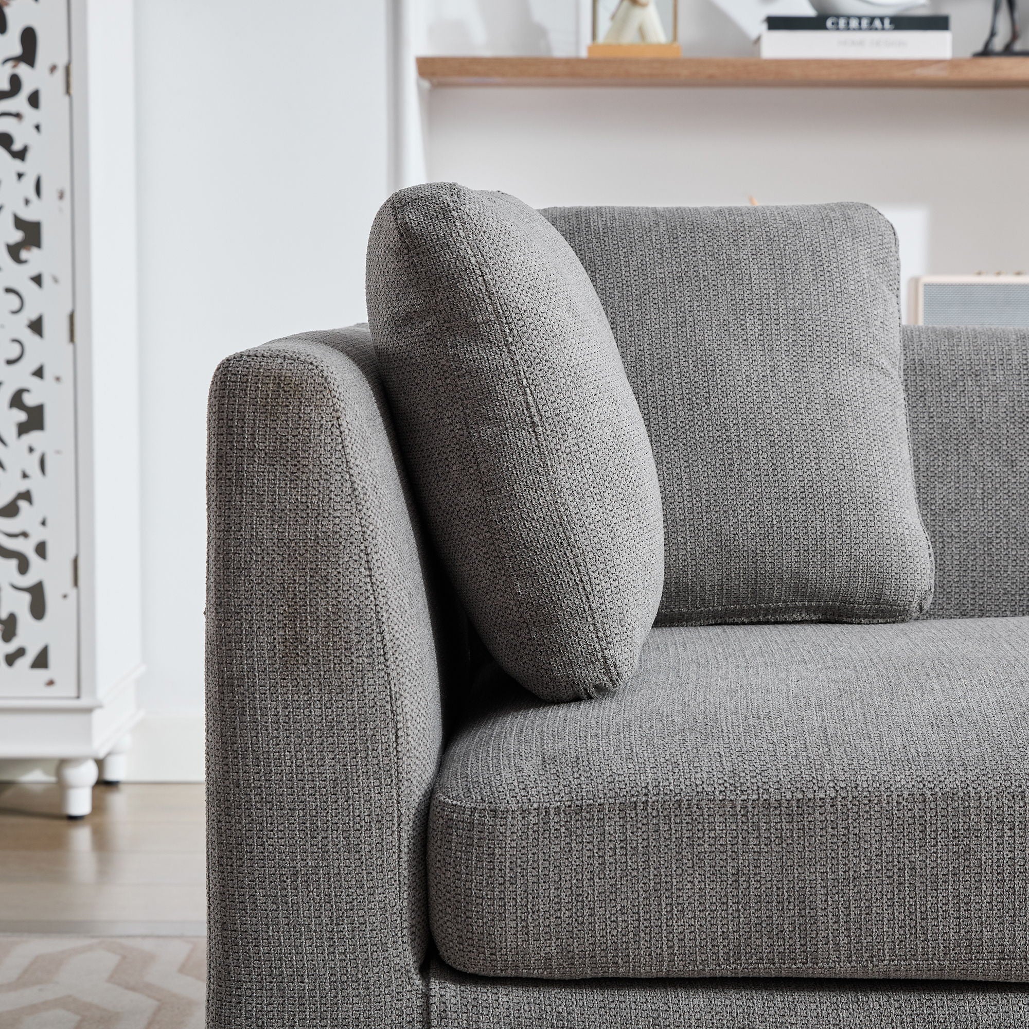 Wide Modern Double Sided Upholstered Chaise Lounge
