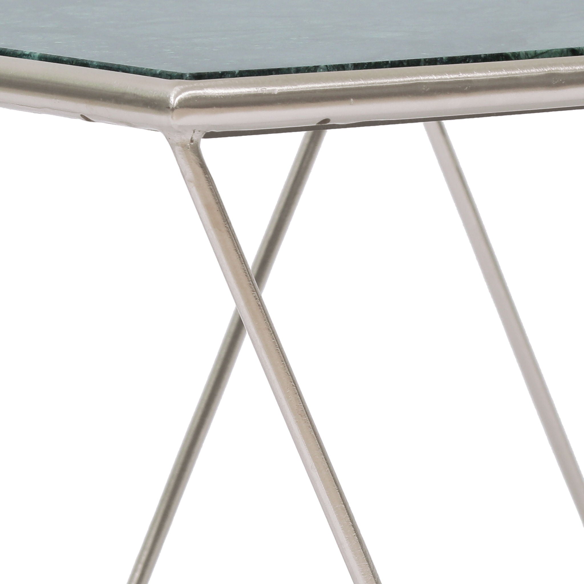 Modern Glam Marble Coffee Table With Gold Base - Green