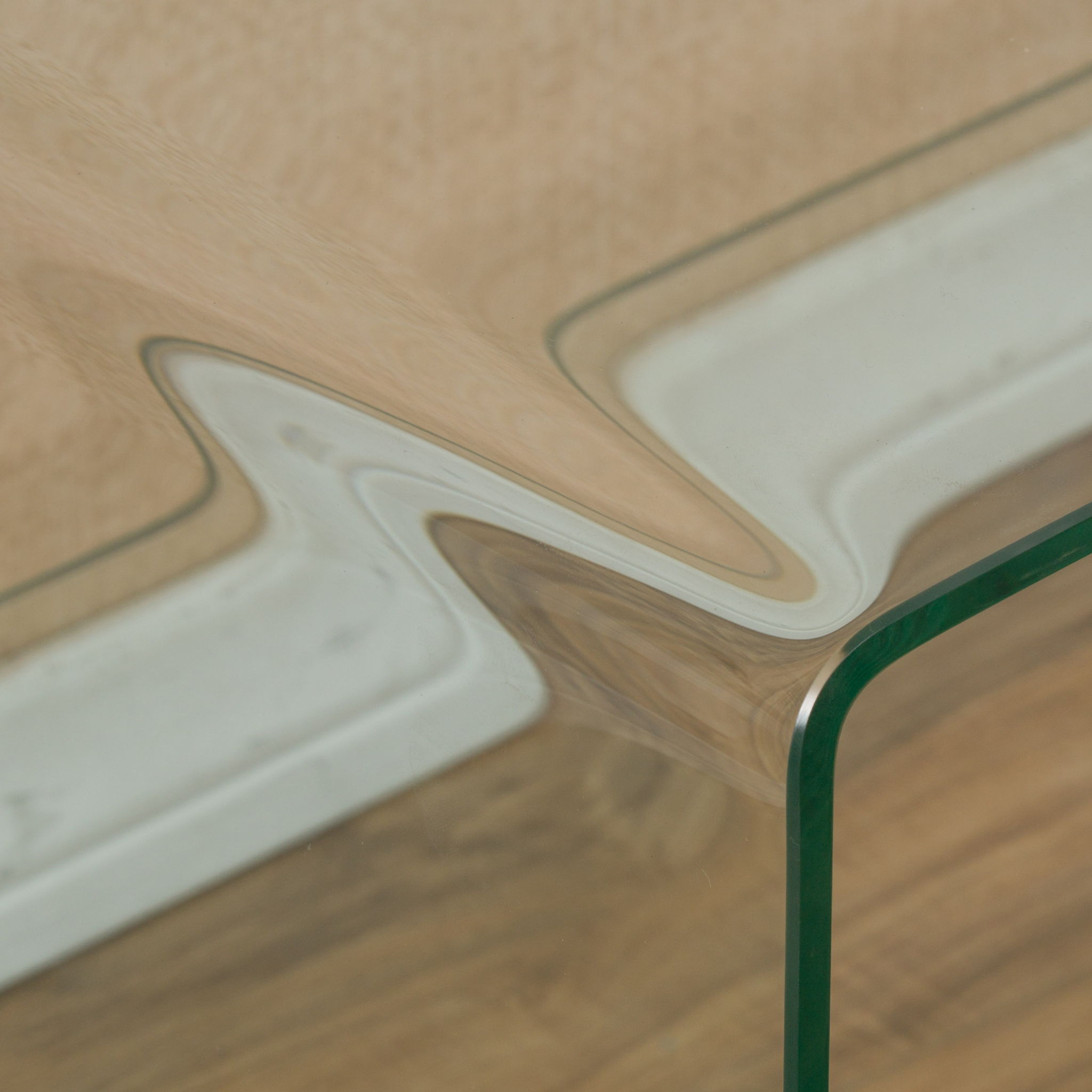 Modern Tempered Glass TV Stand With Shelf And Open Back Design - Clear - Best Buy Furniture