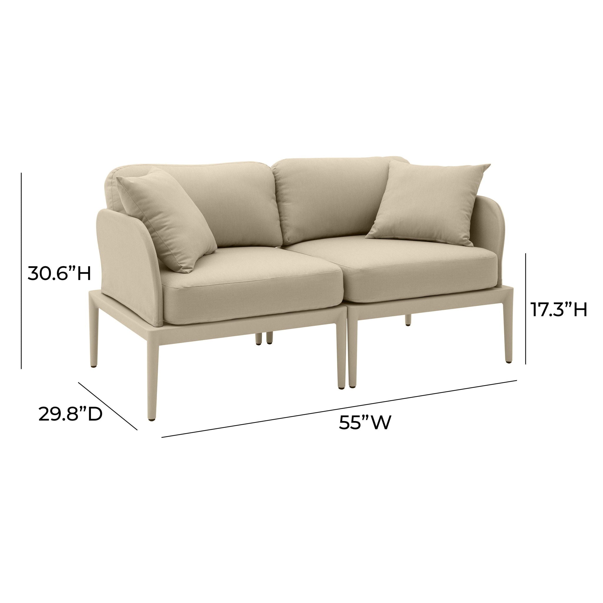 Kapri - Modular Outdoor Loveseat