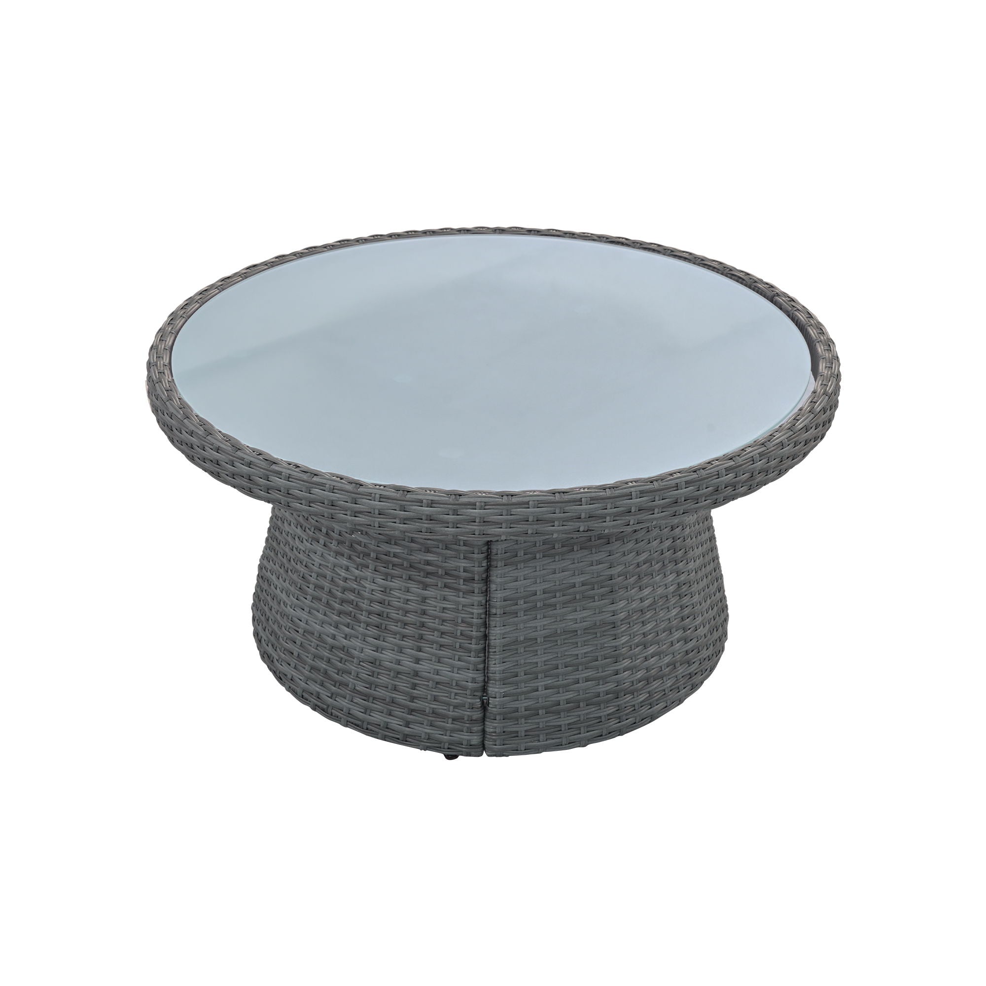 10 Piece Outdoor Sectional Half Round Patio Rattan Sofa Set