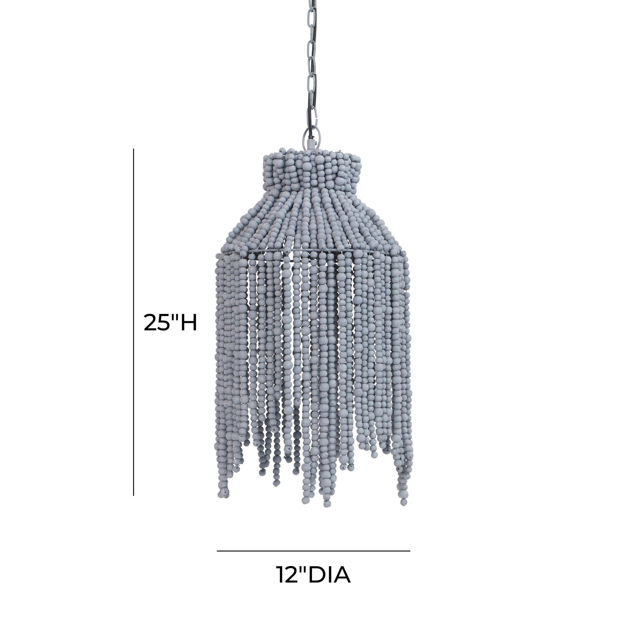 Esther - Beaded Pendant Lamp - Dark Gray