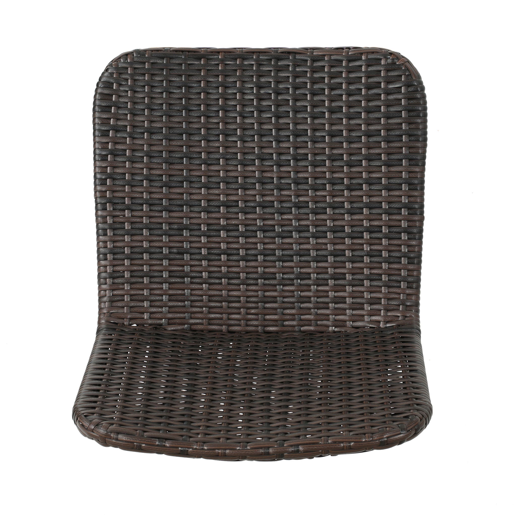 Outdoor Rattan Barstools With Black Brush Copper Iron Frame (Set of 2) - Multi Brown