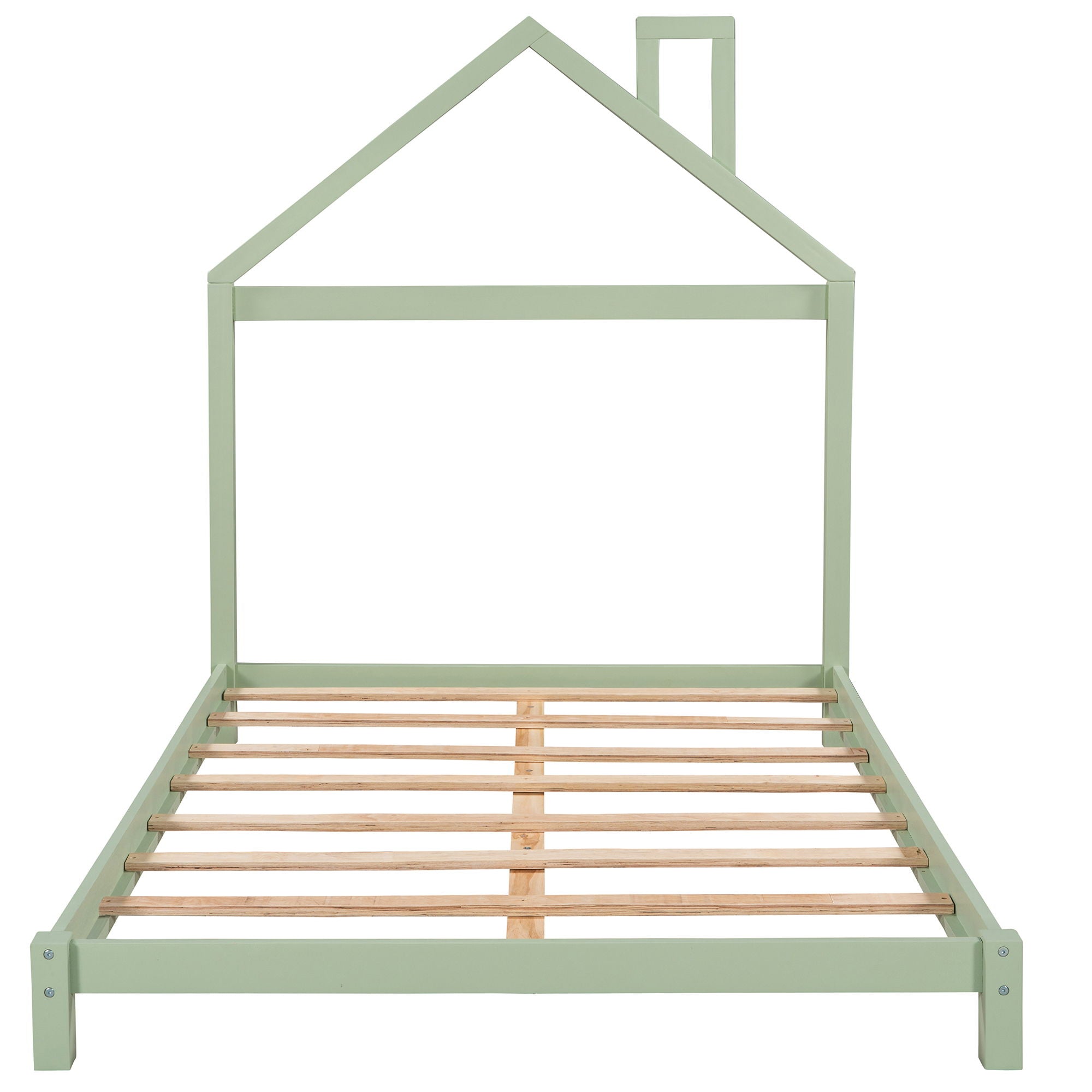 Platform Bed With House Shaped Headboard