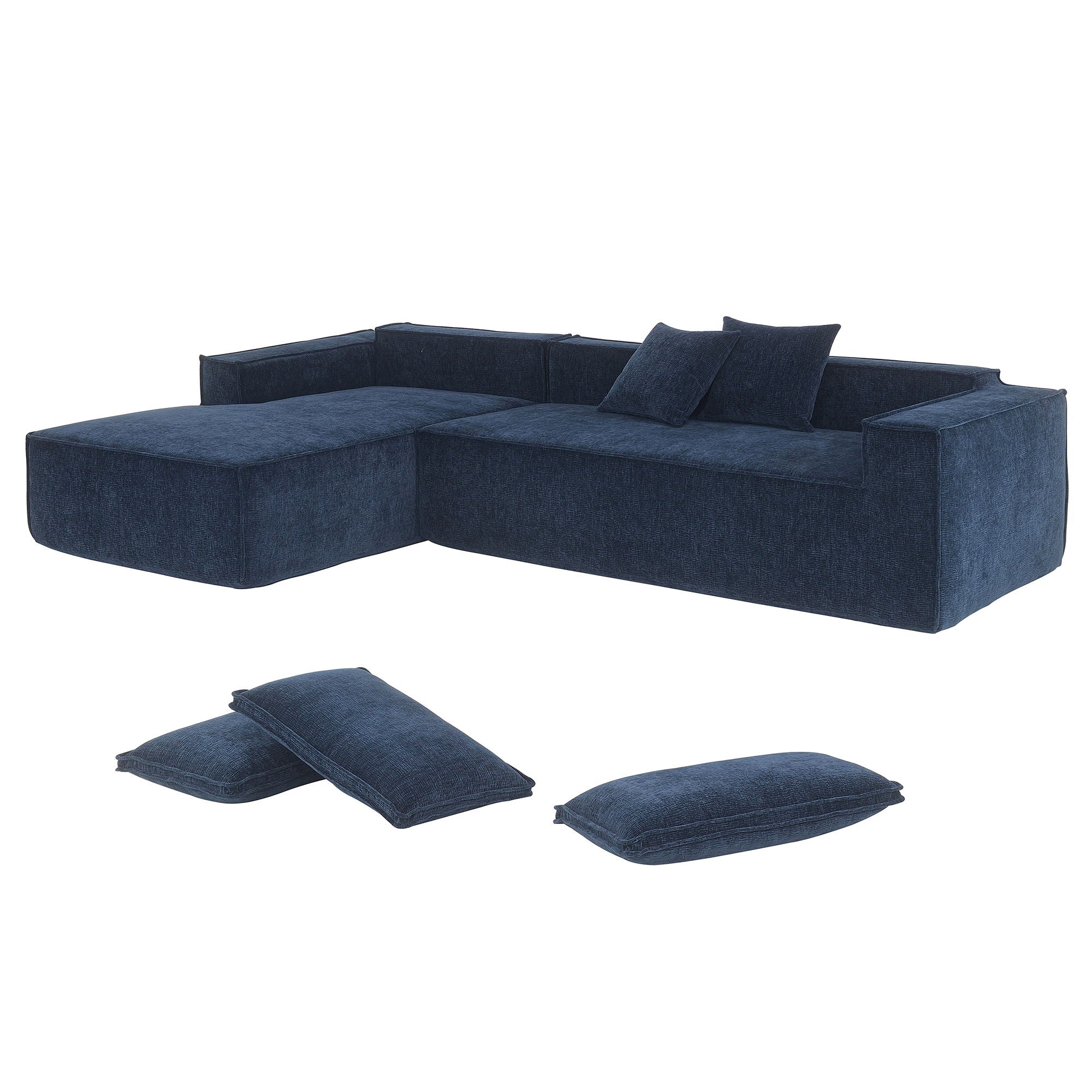 Free Combination Minimalist Style Modular Sectional, Wrinkle Resistant Couch Set L Shaped Compressed Sofa For Living Room