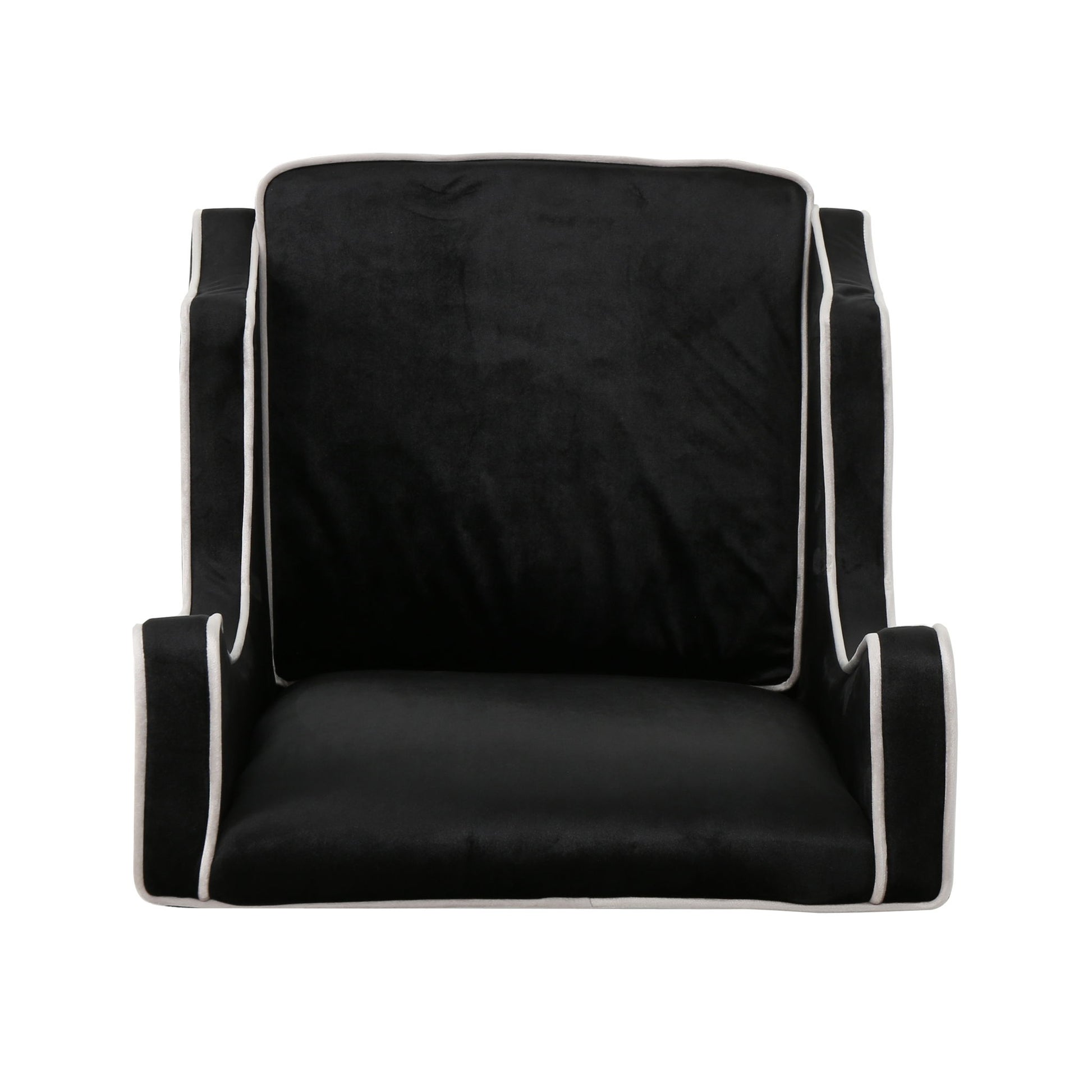 Elegant Velvet Club Chair With Tonal Piping - Best Buy Furniture