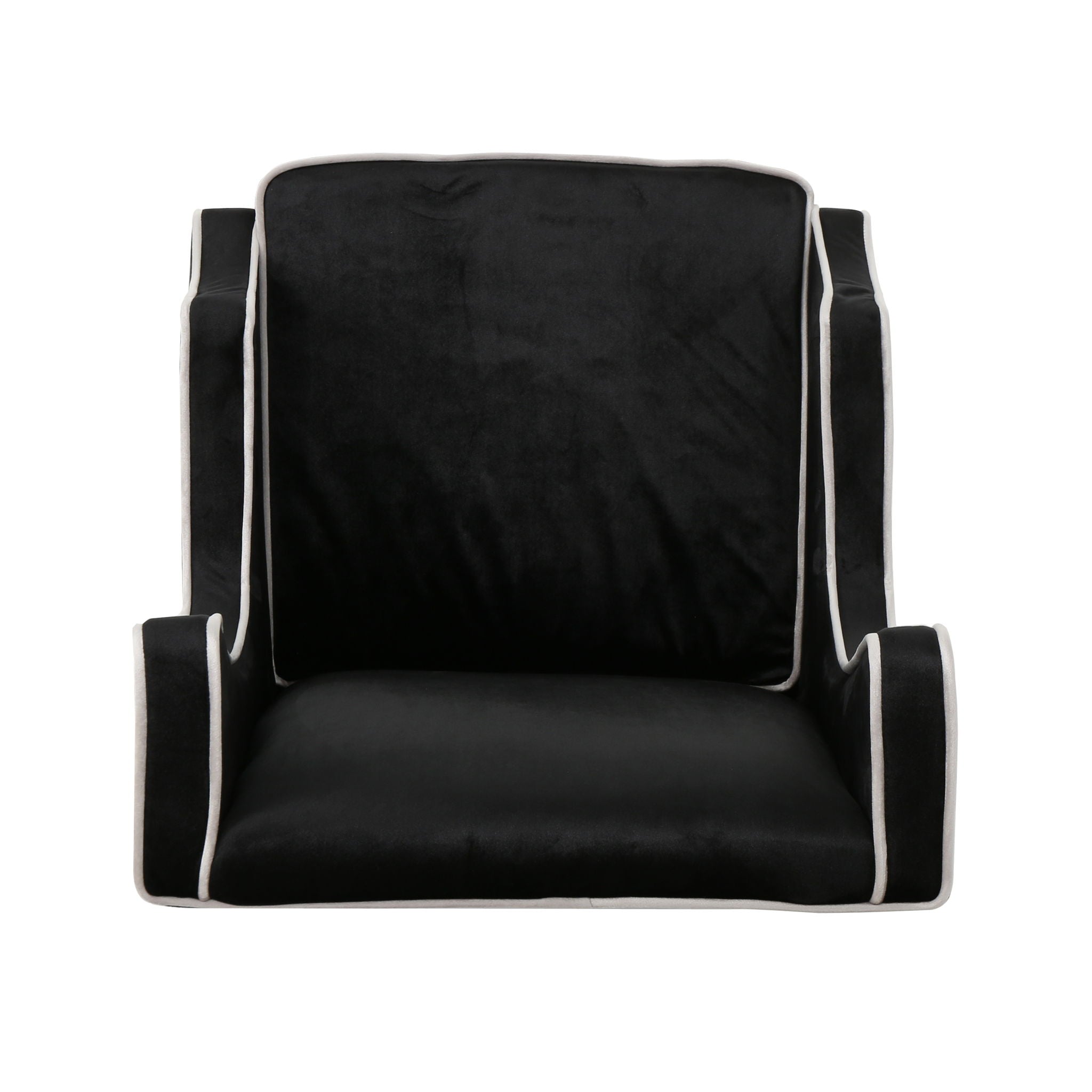 Elegant Velvet Club Chair With Tonal Piping - Best Buy Furniture