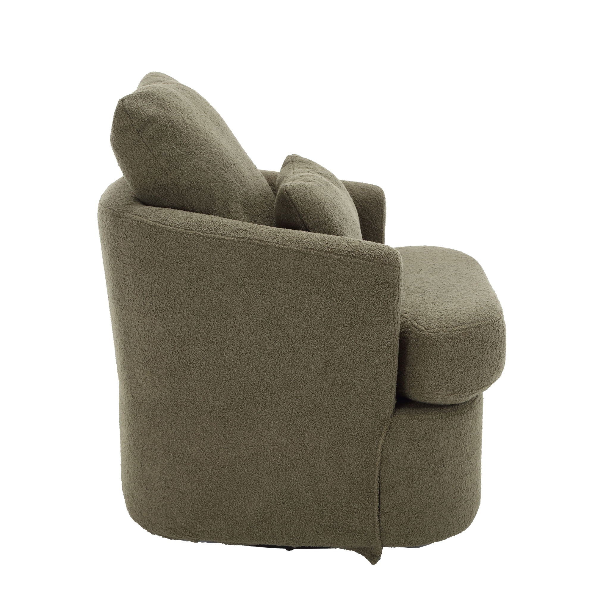 Modern Barrel Comfy Round Accent Sofa Chair, 360 Degree Swivel
