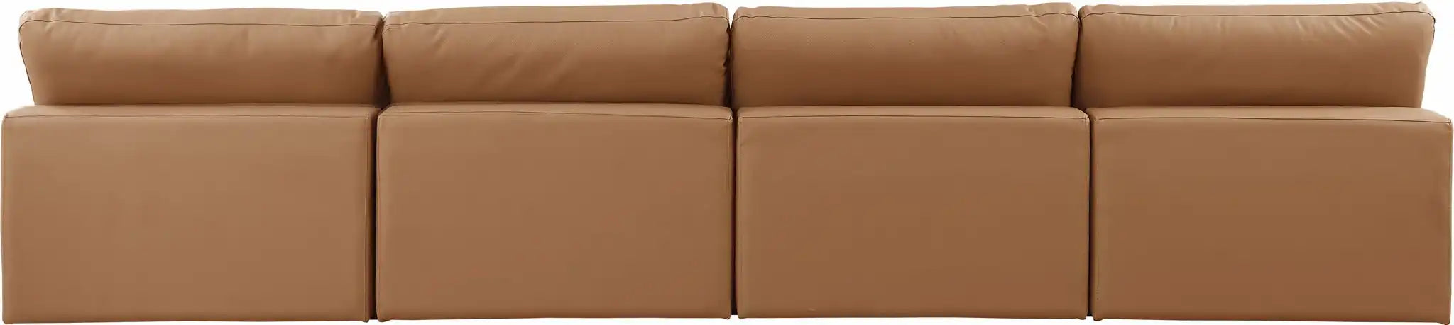 Comfy - Faux Leather Modular Armless Sofa 4 Seats