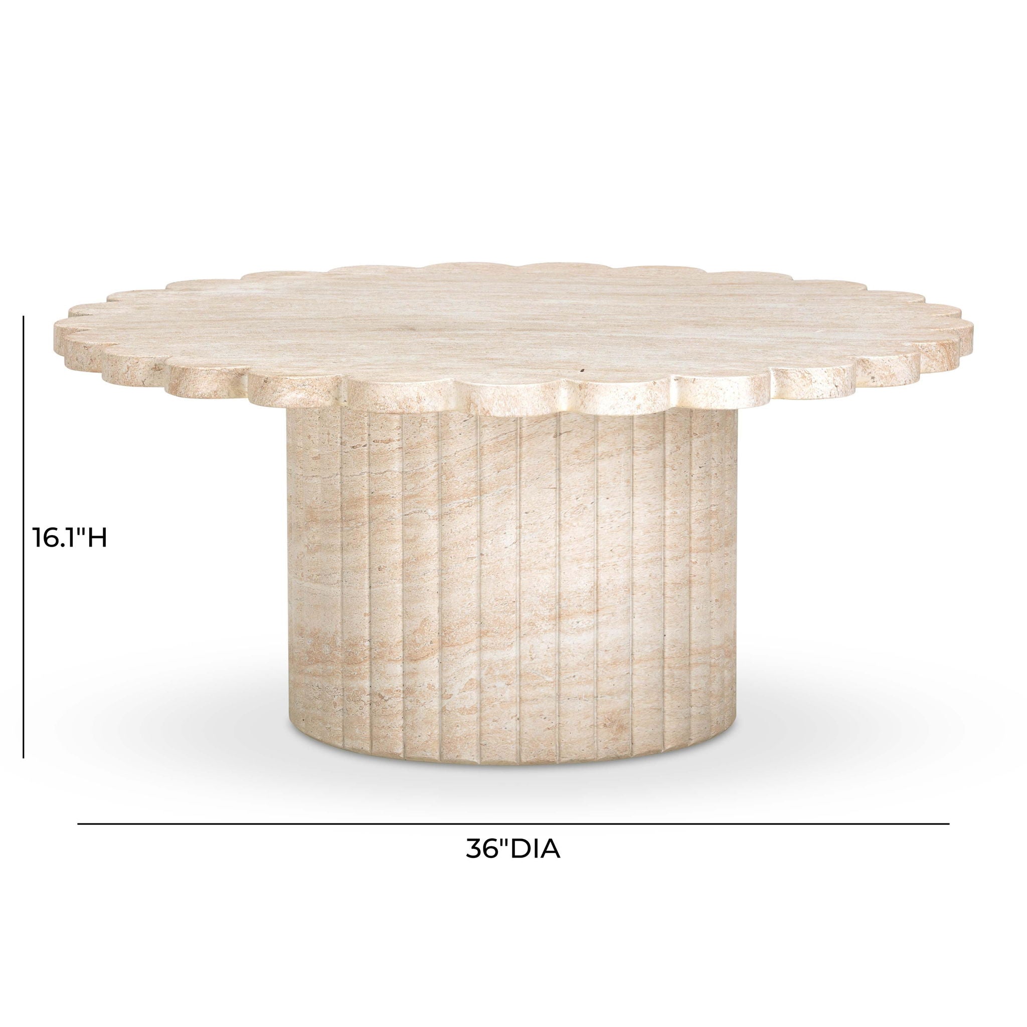 Blossom - Indoor / Outdoor Coffee Table - Washed Travertine