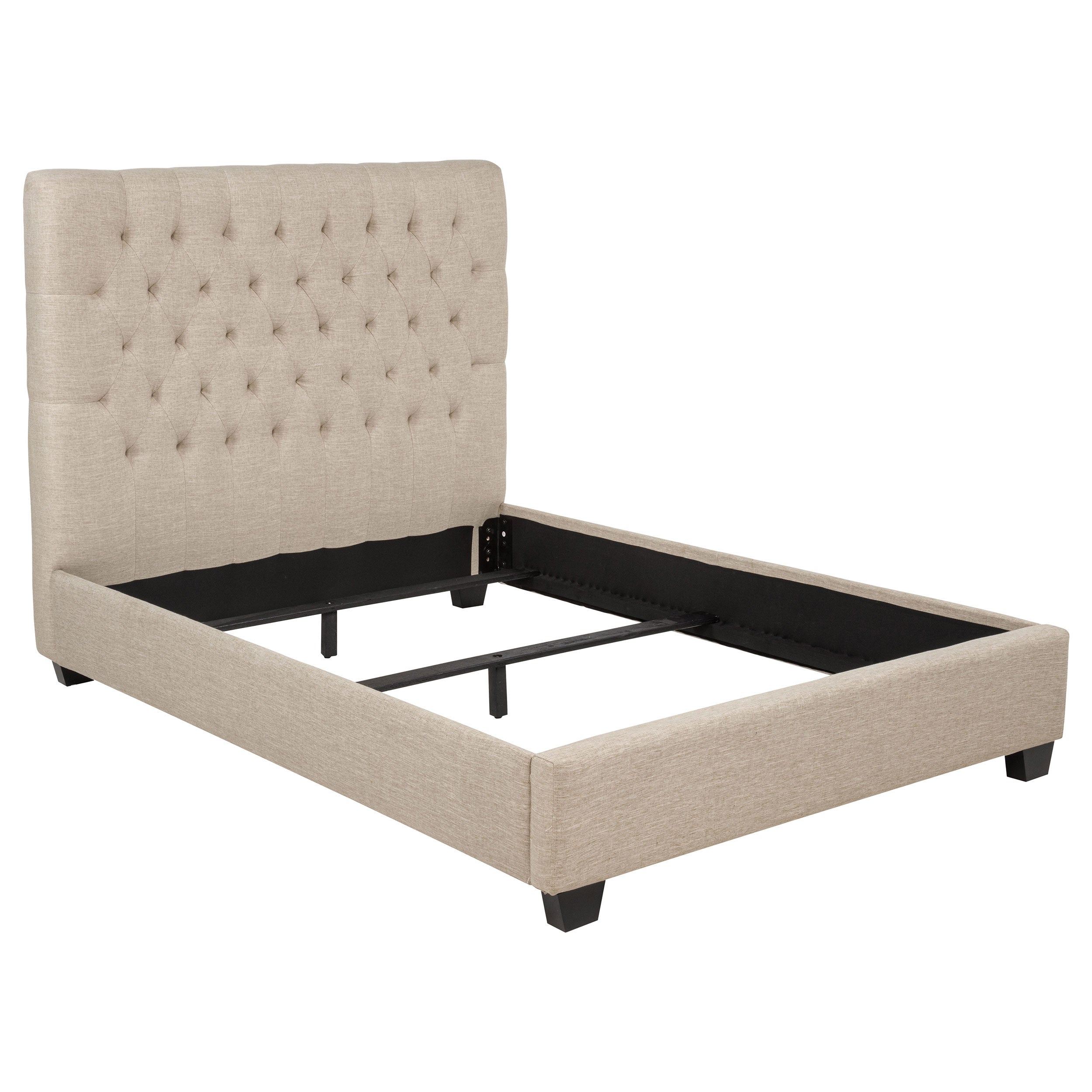 Chloe Upholstered Full Panel Bed Oatmeal-CoasterEssence