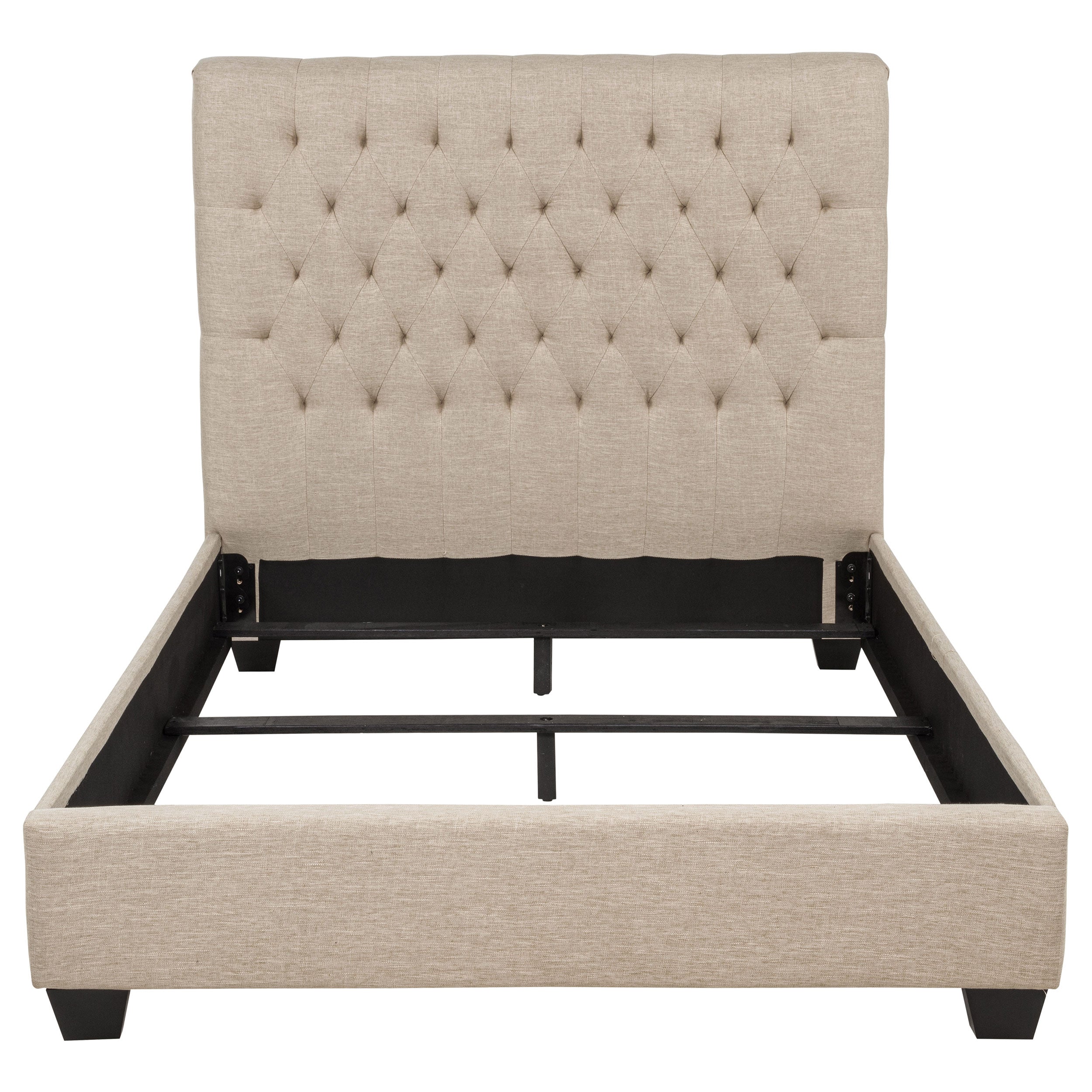Chloe Upholstered Full Panel Bed Oatmeal-CoasterEssence