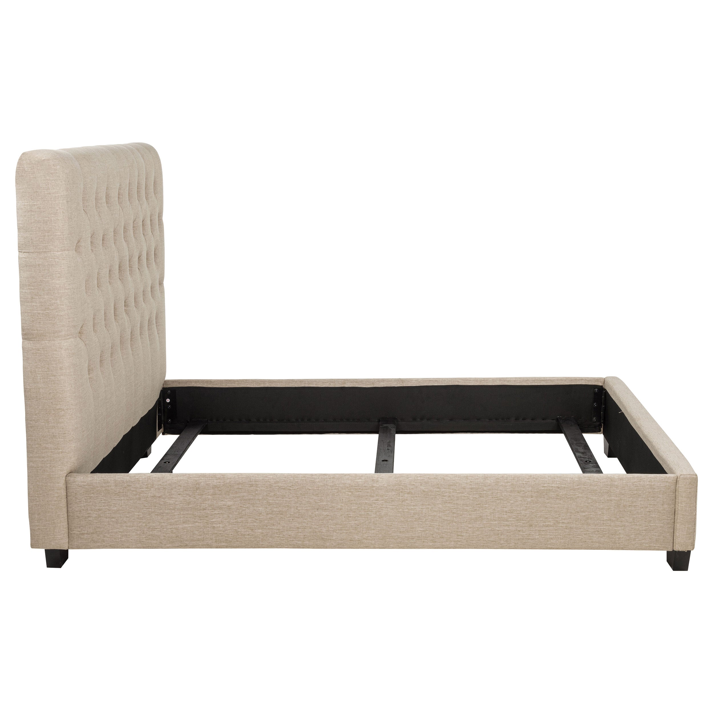 Chloe Upholstered Full Panel Bed Oatmeal-CoasterEssence