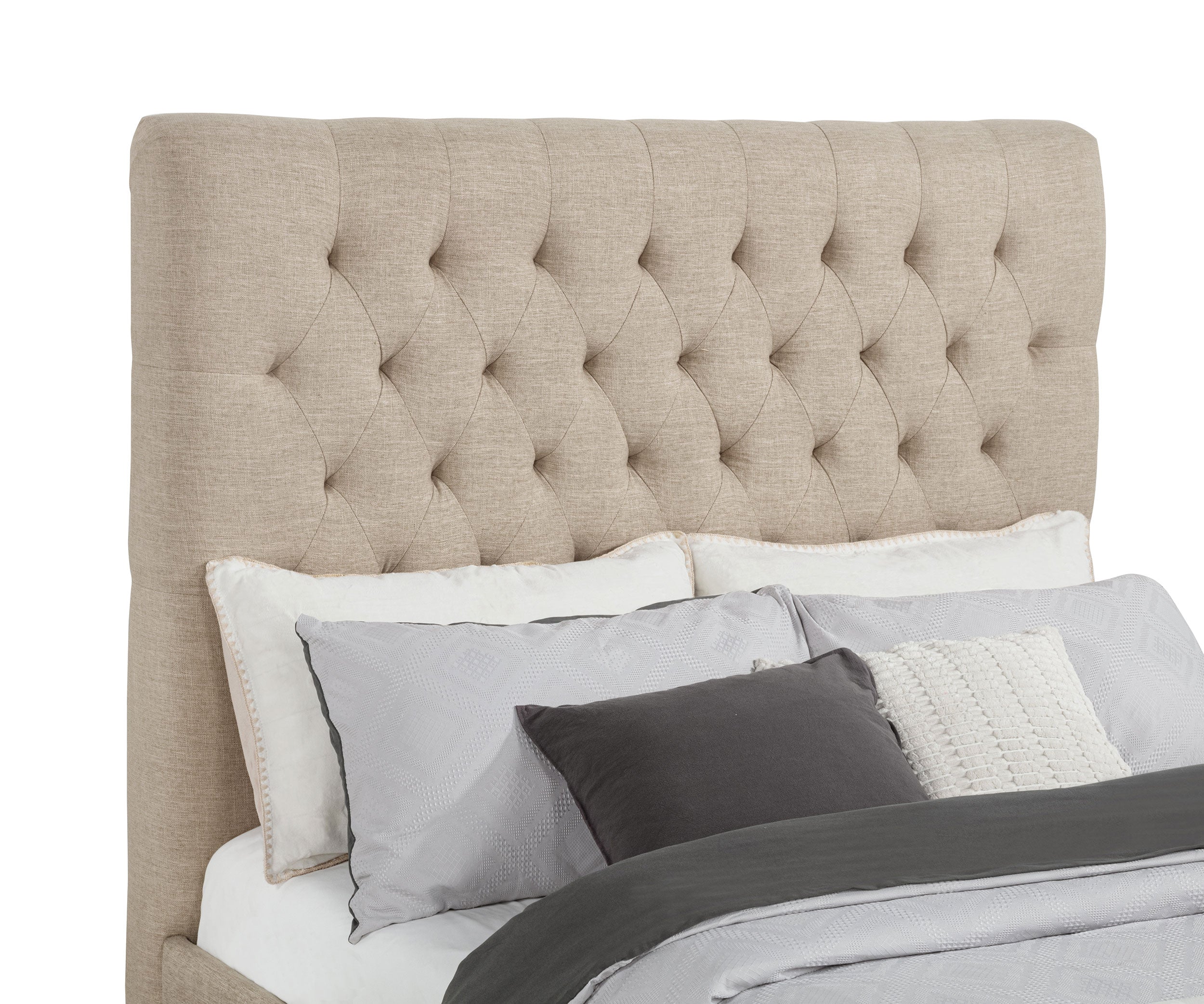 Chloe Upholstered Full Panel Bed Oatmeal-CoasterEssence