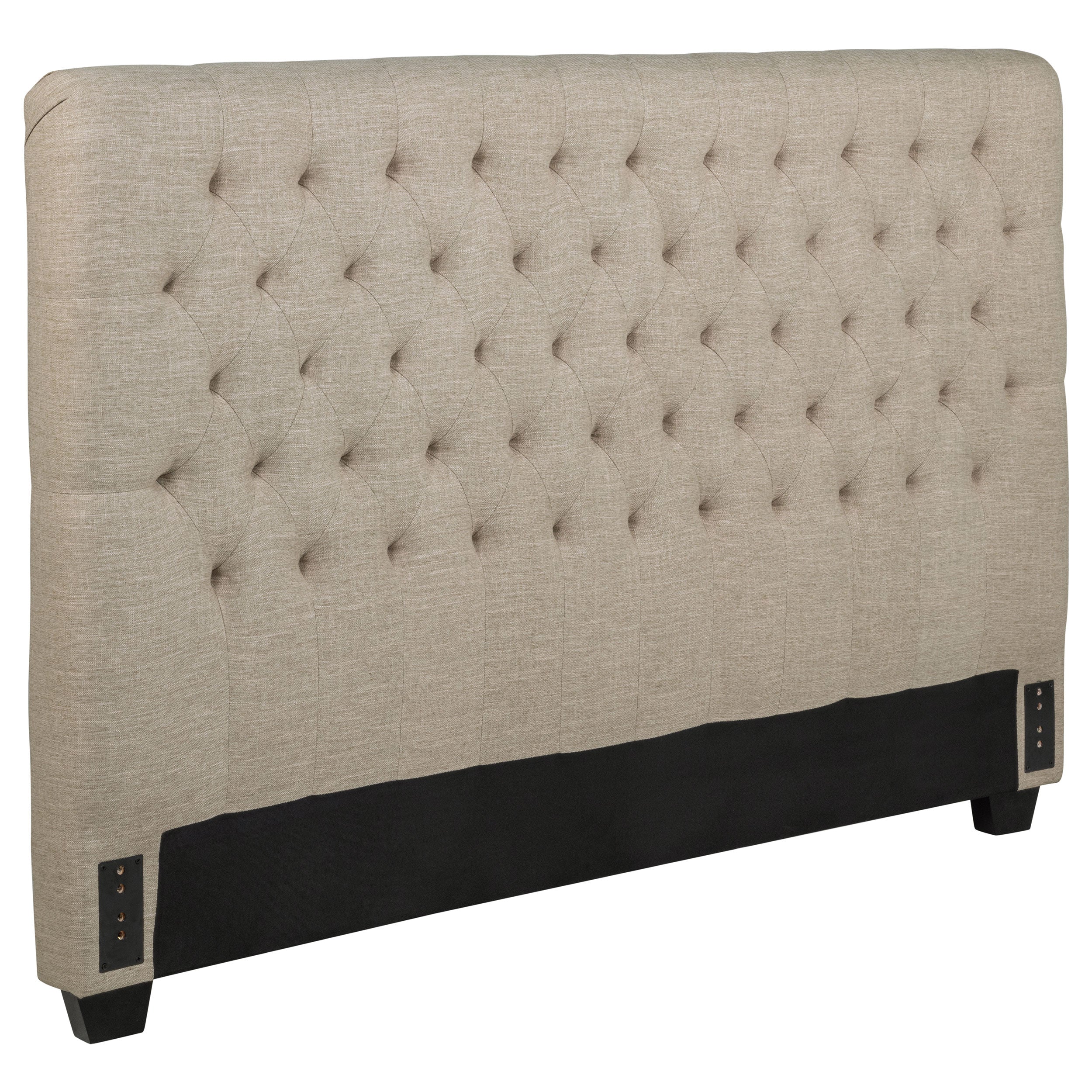 Chloe Upholstered Queen Panel Headboard Oatmeal-CoasterEssence