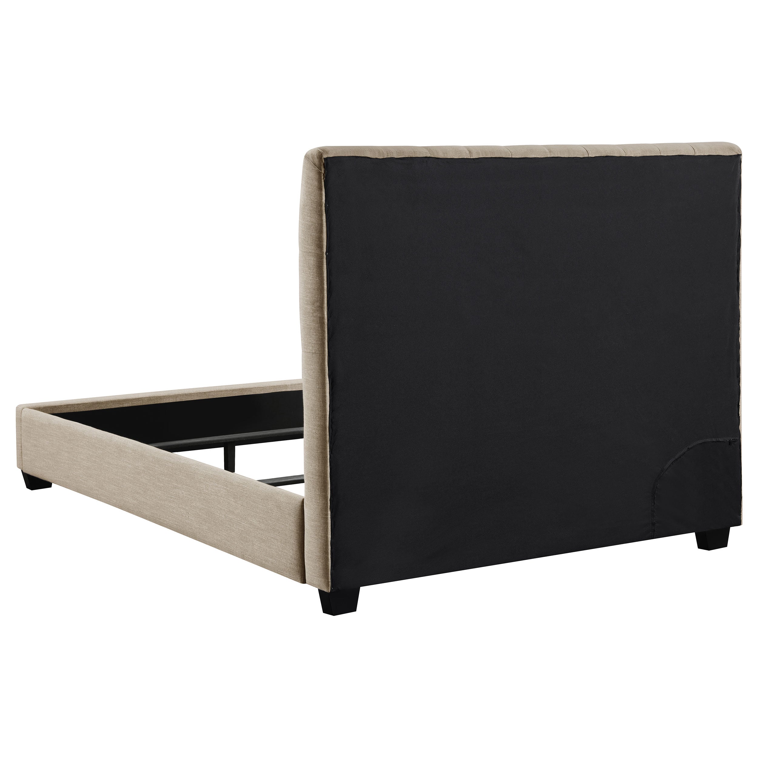 Chloe Upholstered Queen Panel Bed Oatmeal-CoasterEssence