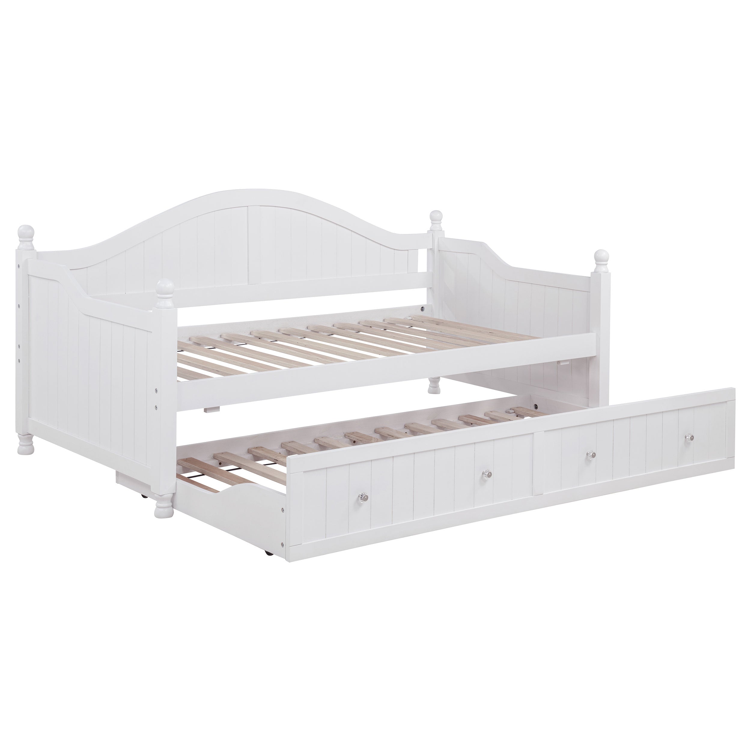 Julie Ann Wood Twin Daybed with Trundle White-CoasterElevations