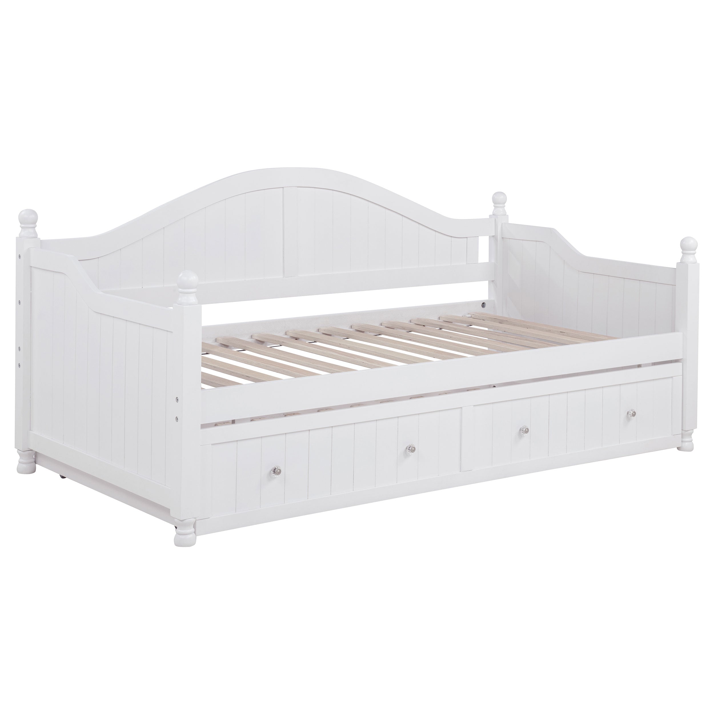 Julie Ann Wood Twin Daybed with Trundle White-CoasterElevations