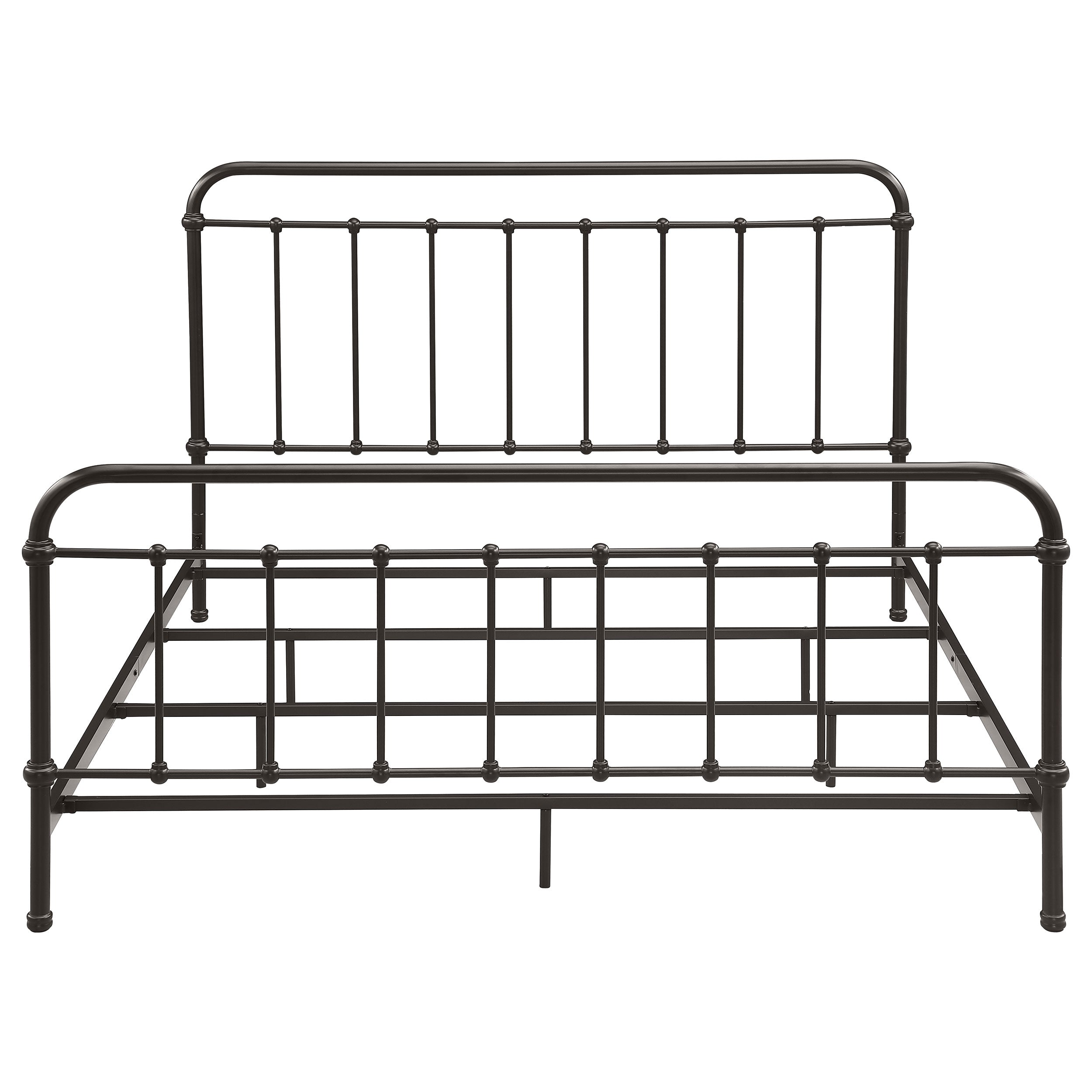 Livingston Metal Eastern King Open Frame Bed Dark Bronze-CoasterEssence