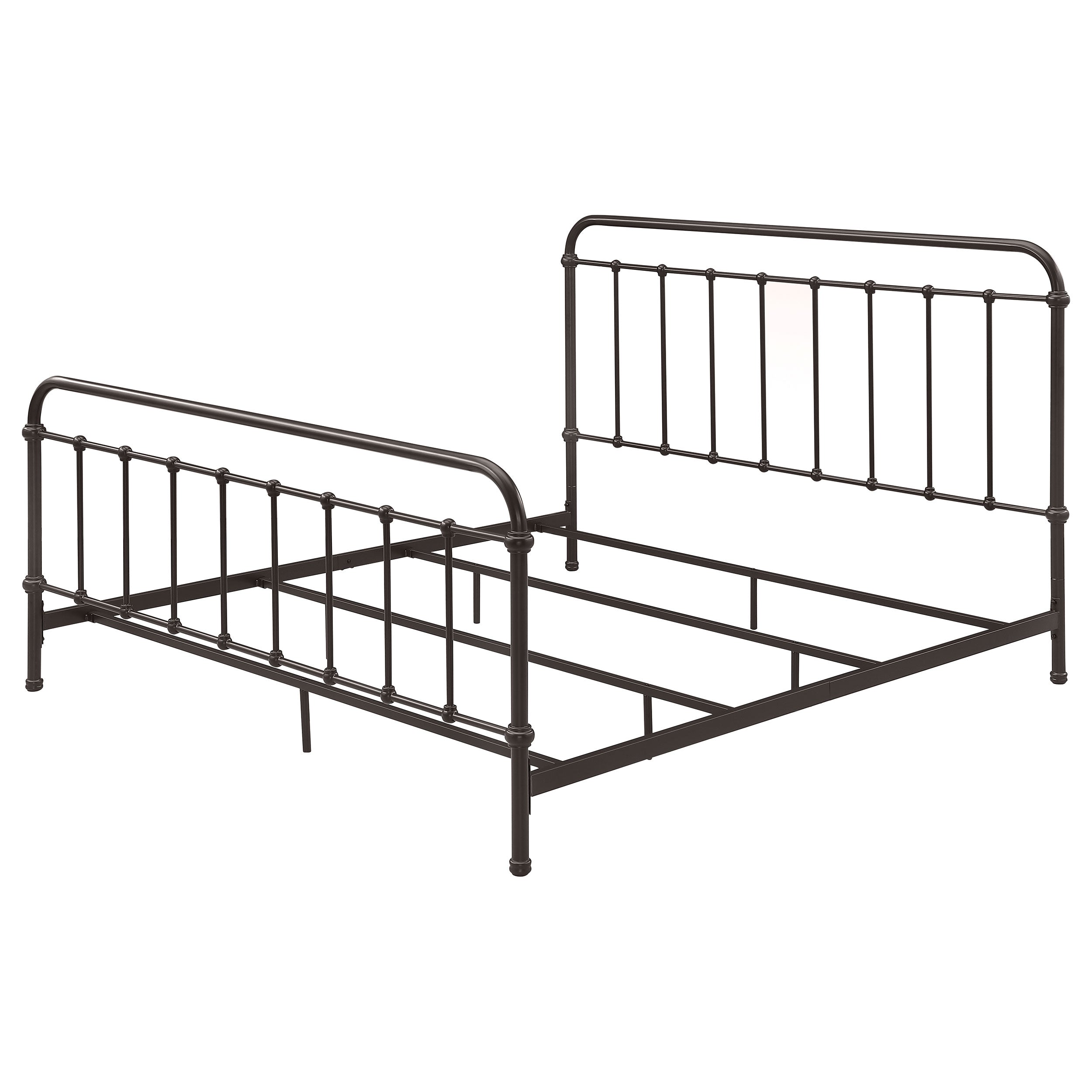 Livingston Metal Eastern King Open Frame Bed Dark Bronze-CoasterEssence