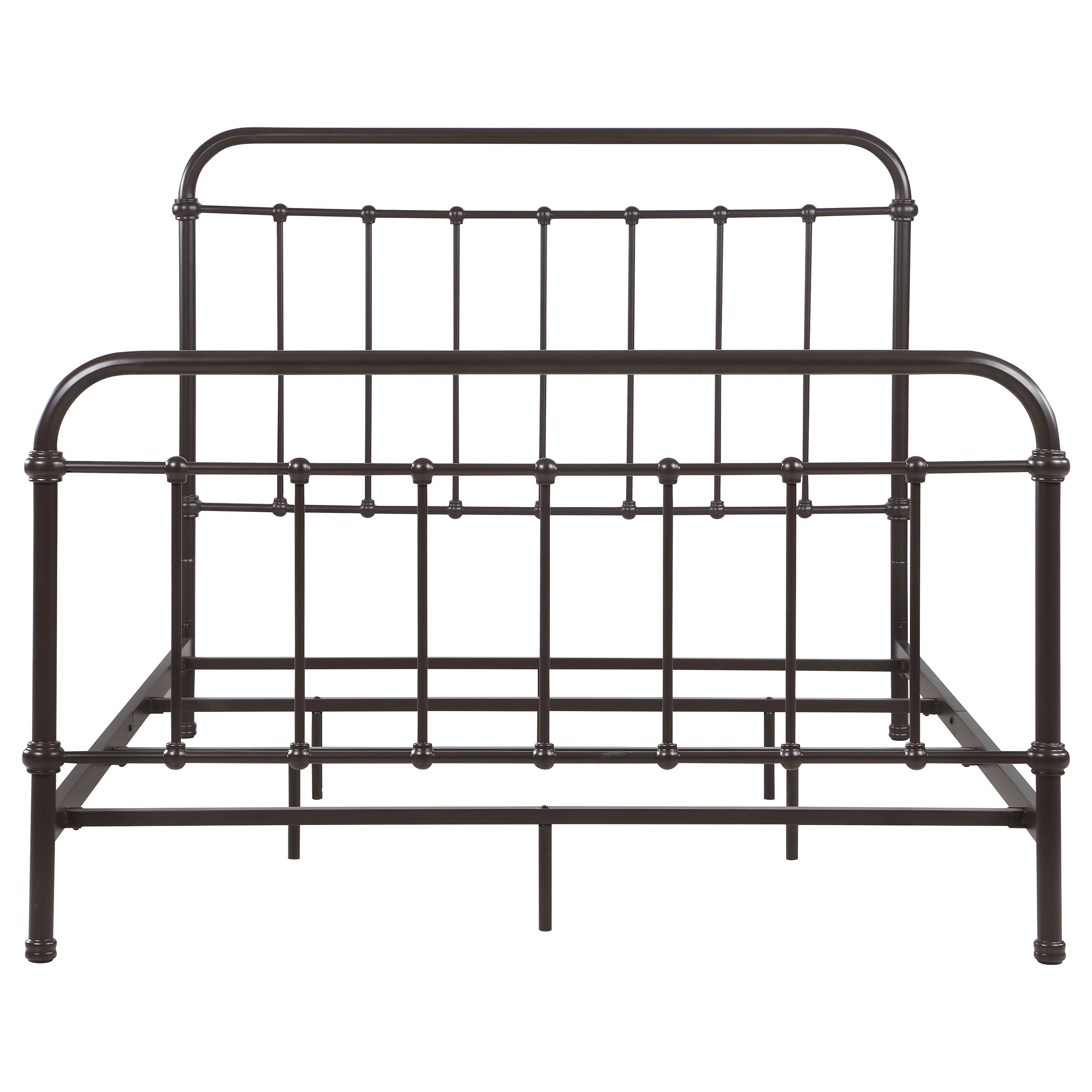 Livingston Metal Queen Open Frame Bed Dark Bronze-CoasterEssence