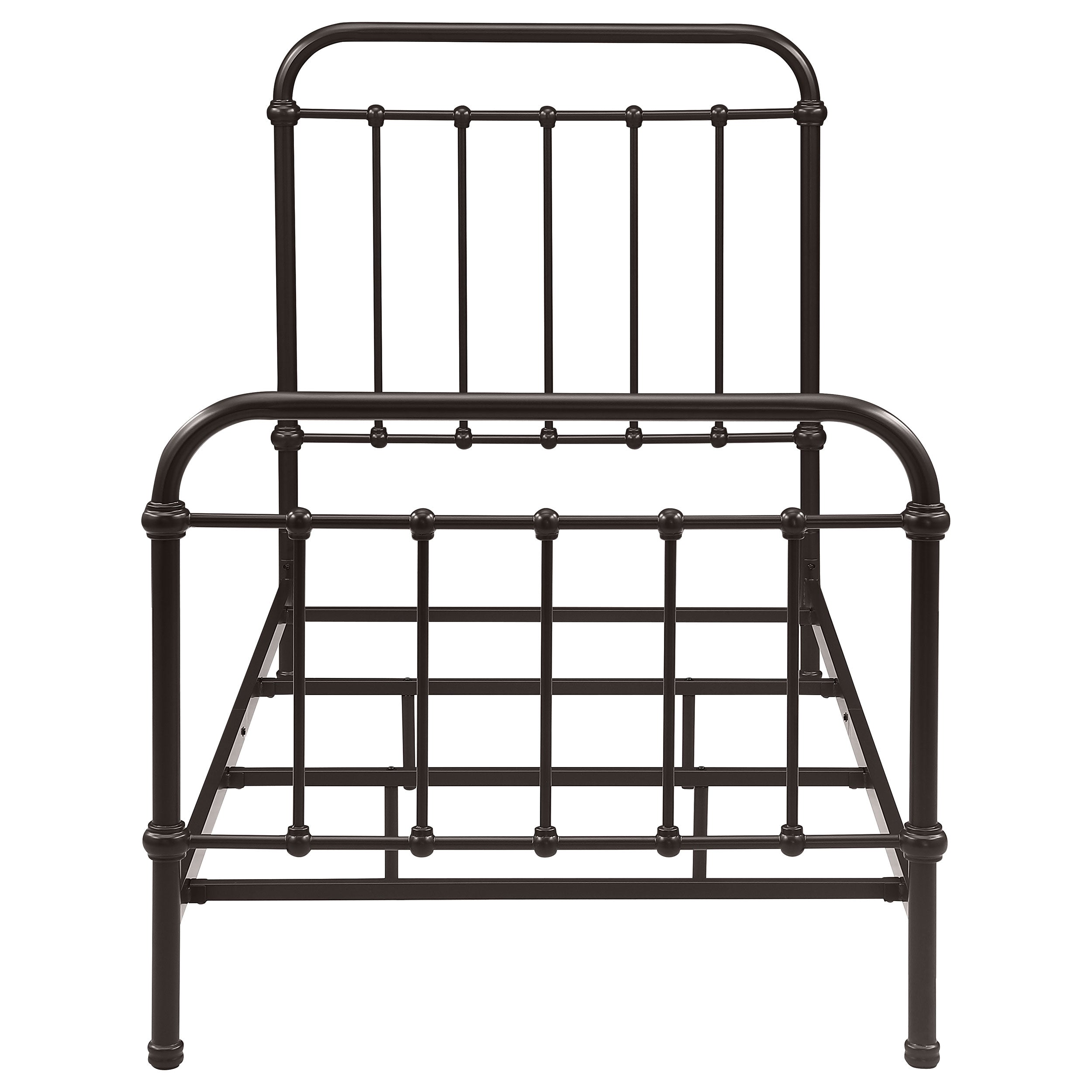 Livingston Metal Twin Open Frame Bed Dark Bronze-CoasterEssence