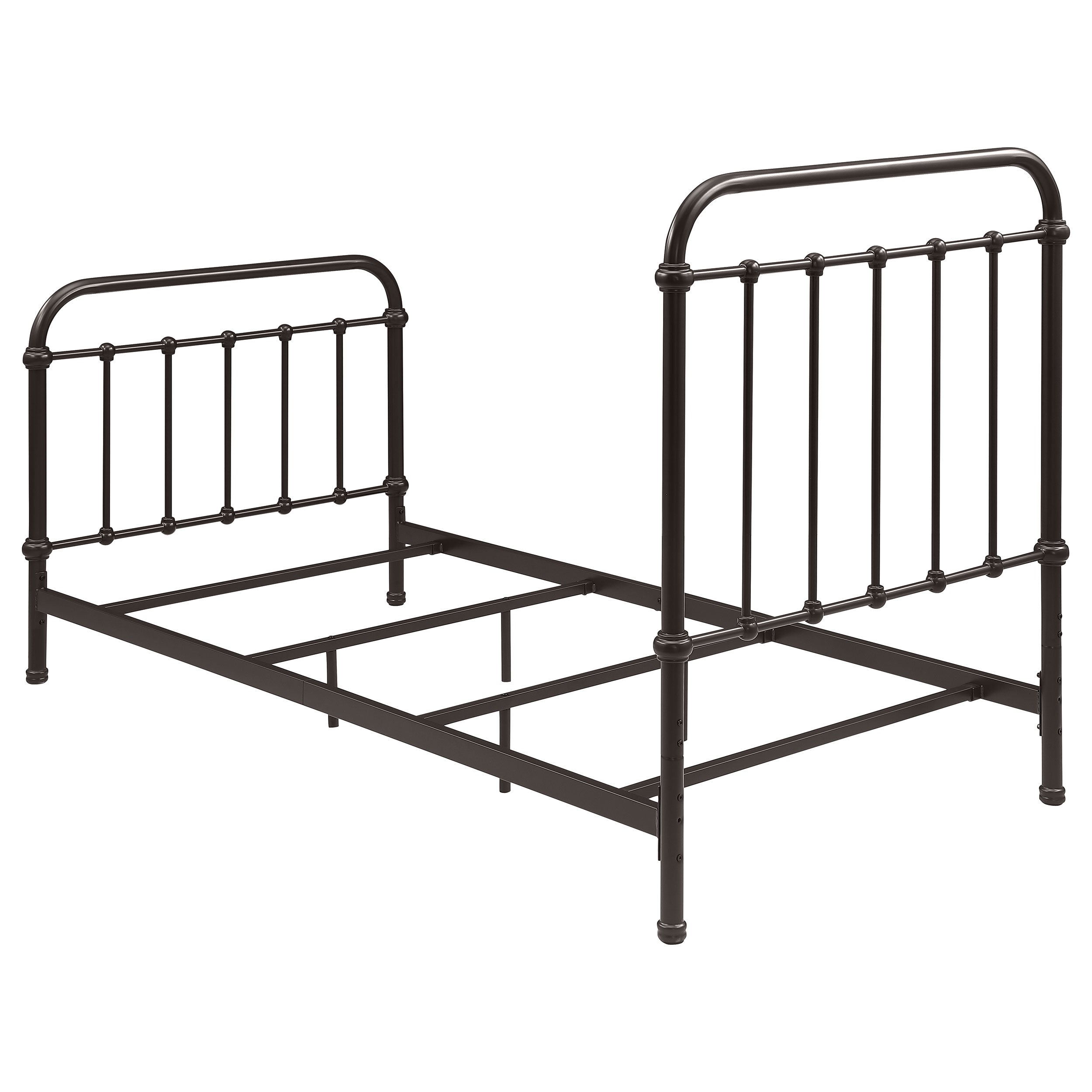 Livingston Metal Twin Open Frame Bed Dark Bronze-CoasterEssence