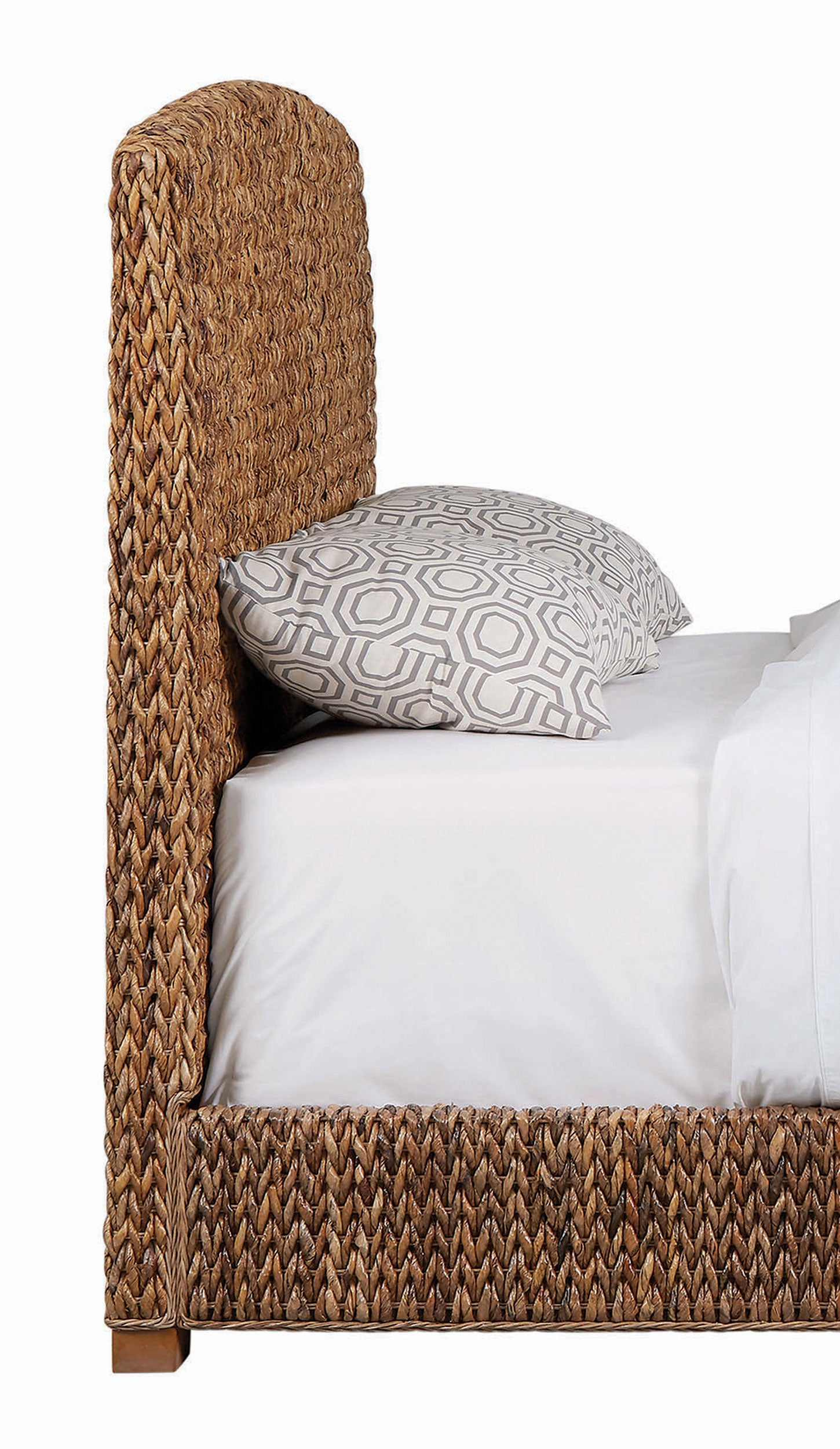 Laughton Woven Banana Leaf Queen Panel Headboard Amber-CoasterEssence