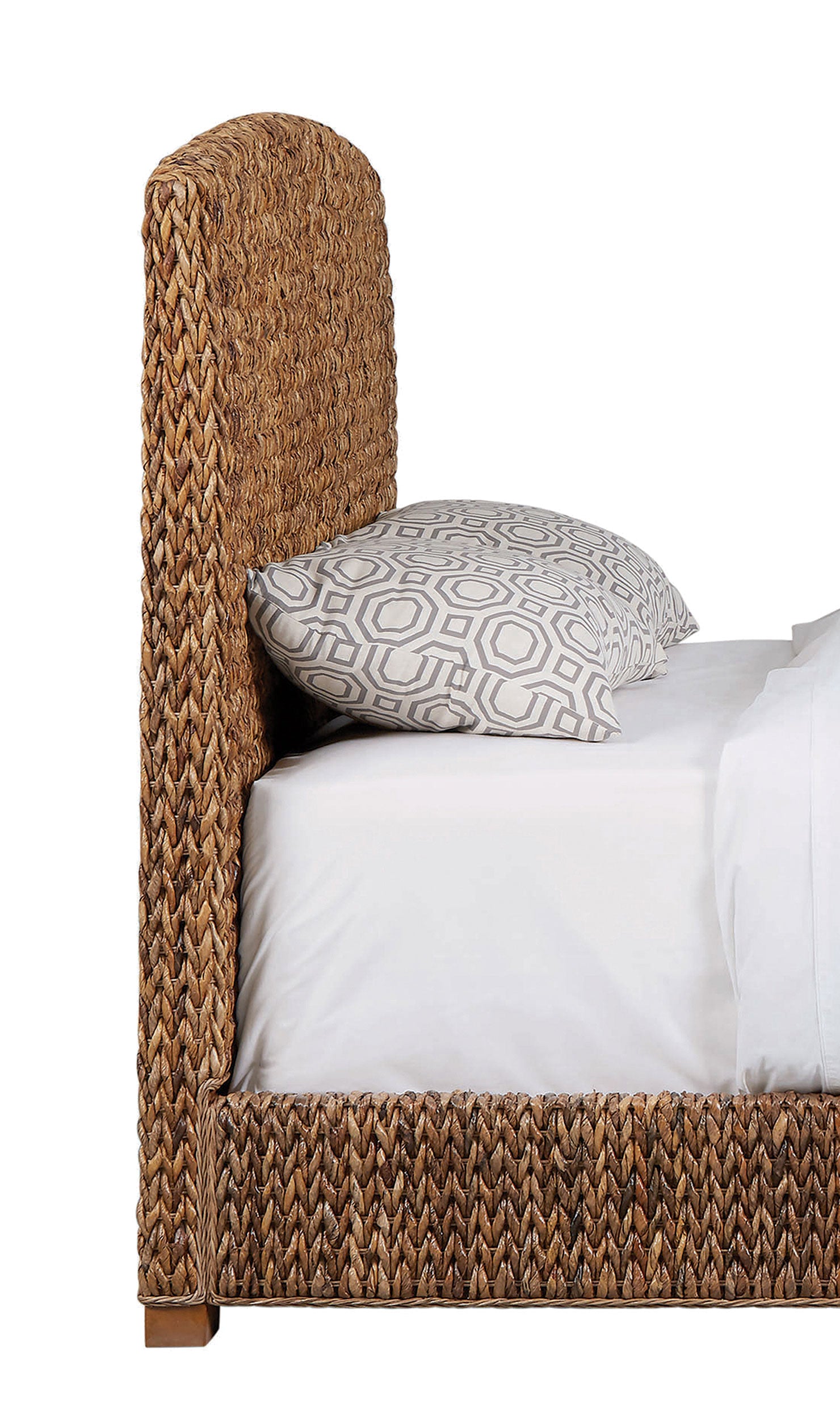 Laughton Banana Leaf Queen Panel Bed Amber-CoasterEssence