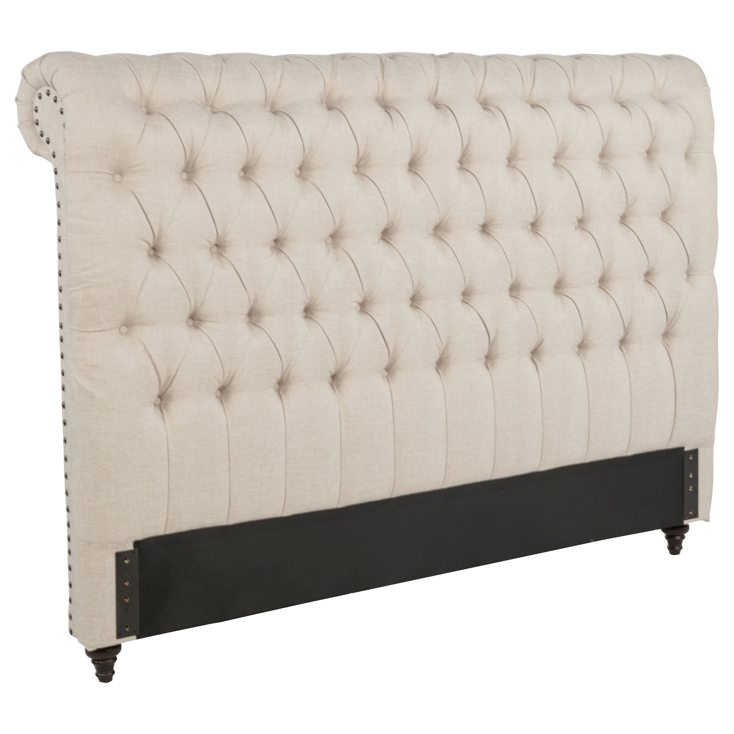 Devon 57-inch Upholstered Queen Headboard Beige-CoasterEssence
