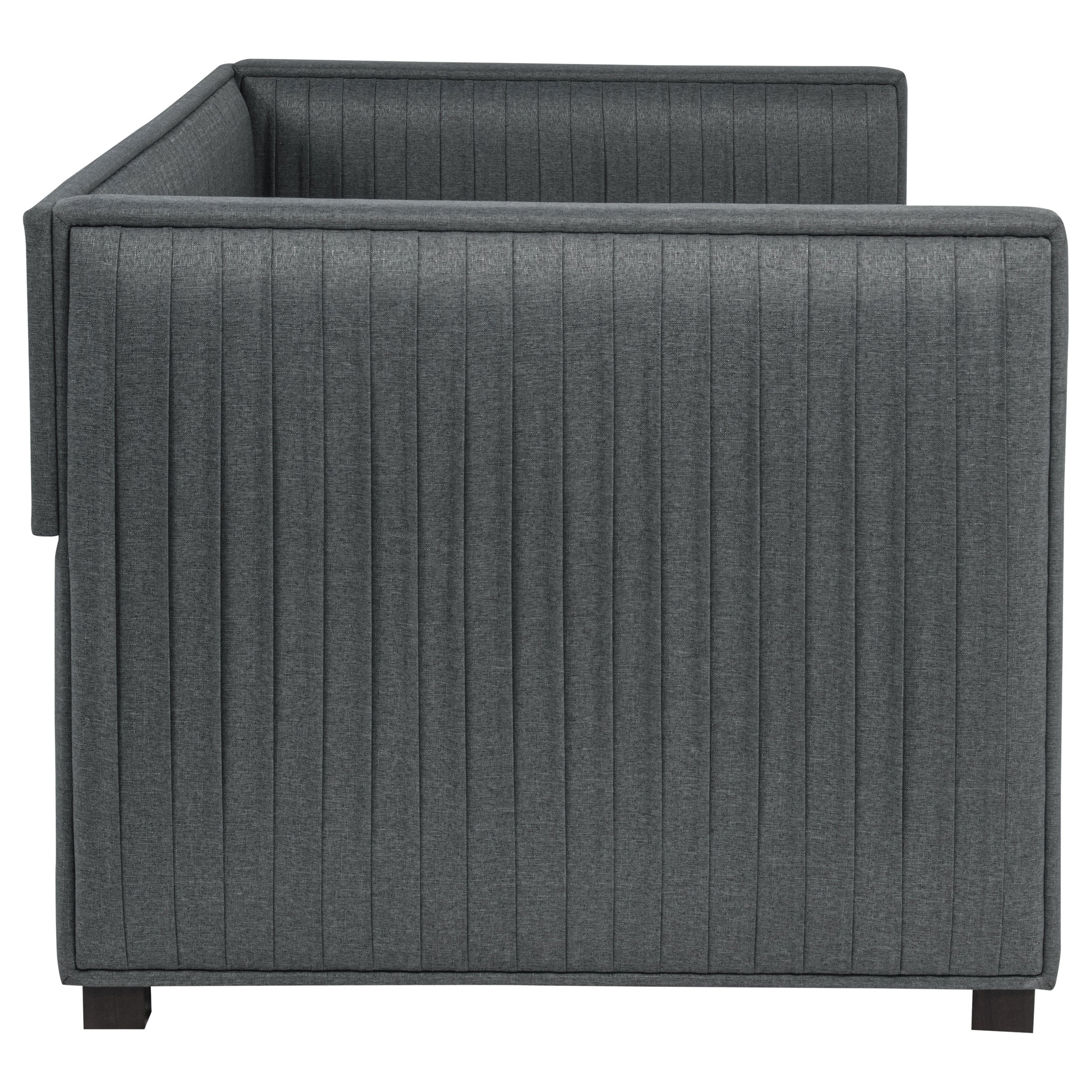 Brodie Upholstered Twin Daybed with Trundle Grey-CoasterEssence