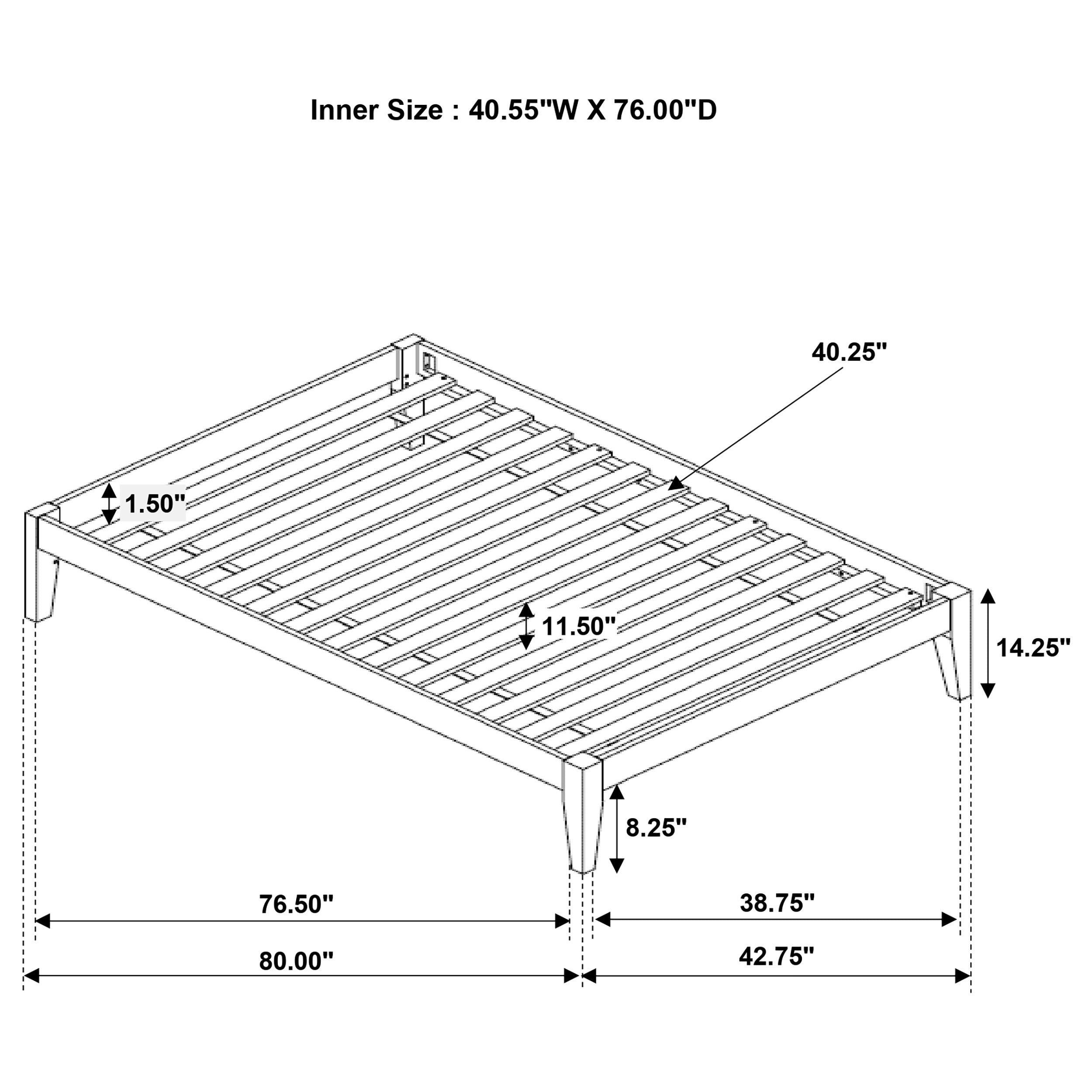 Hounslow Twin Universal Platform Bed Cappuccino-CoasterEssence